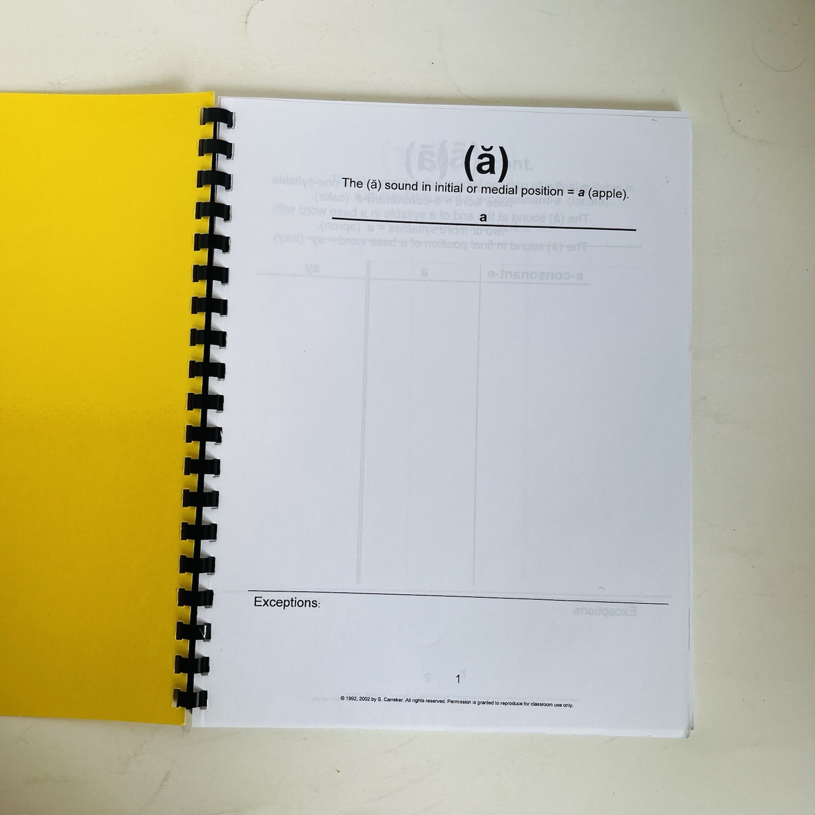 Scientific Spelling Student Notebook Suzanne Carreker Neuhaus Dyslexia Unused