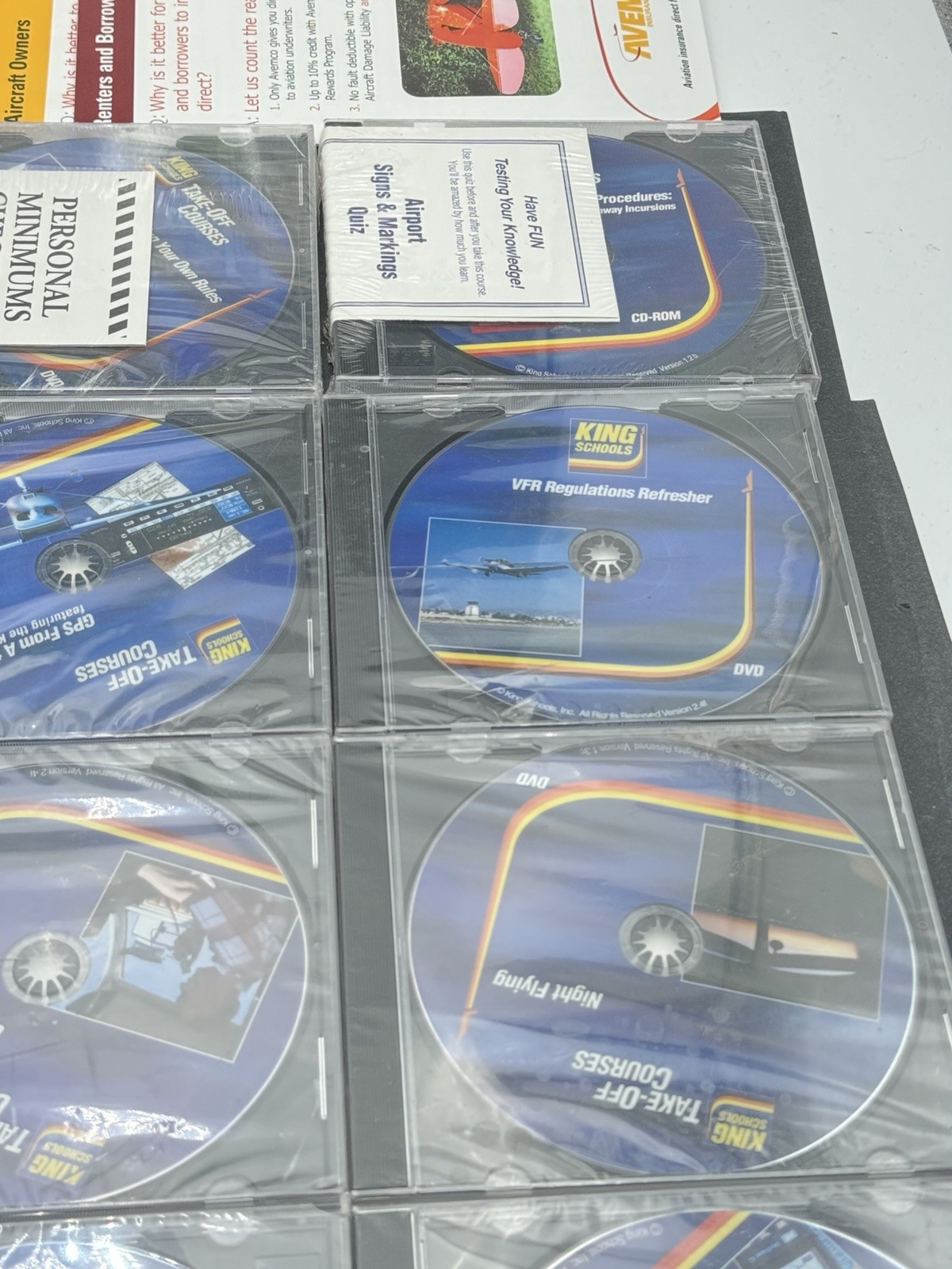 King Schools – 13 DVD & 4 CD-ROM Lot w/Study Guides Aviation Flight Courses NEW