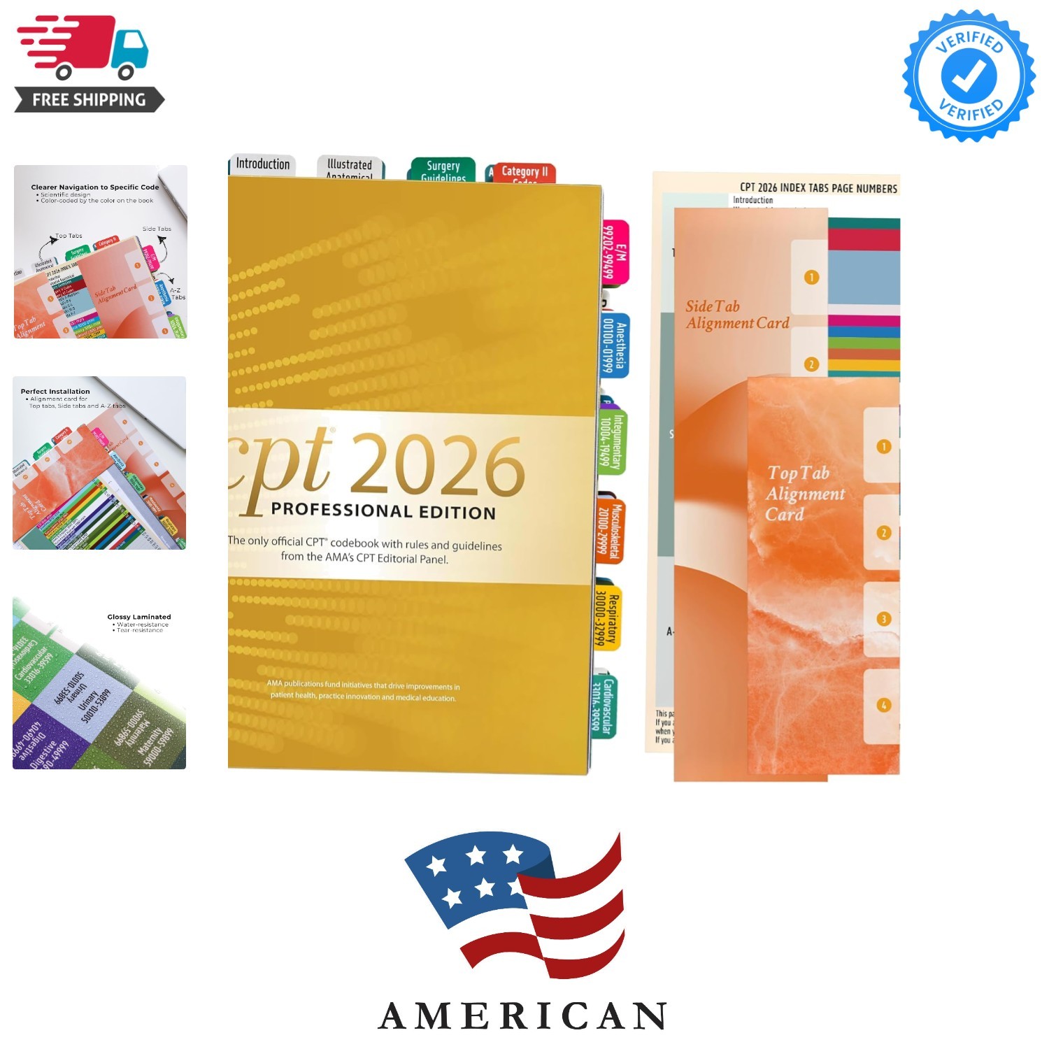 CPT 2026 Code Book Index Tabs – for AMA Version CPT 2026 Professional Edition…