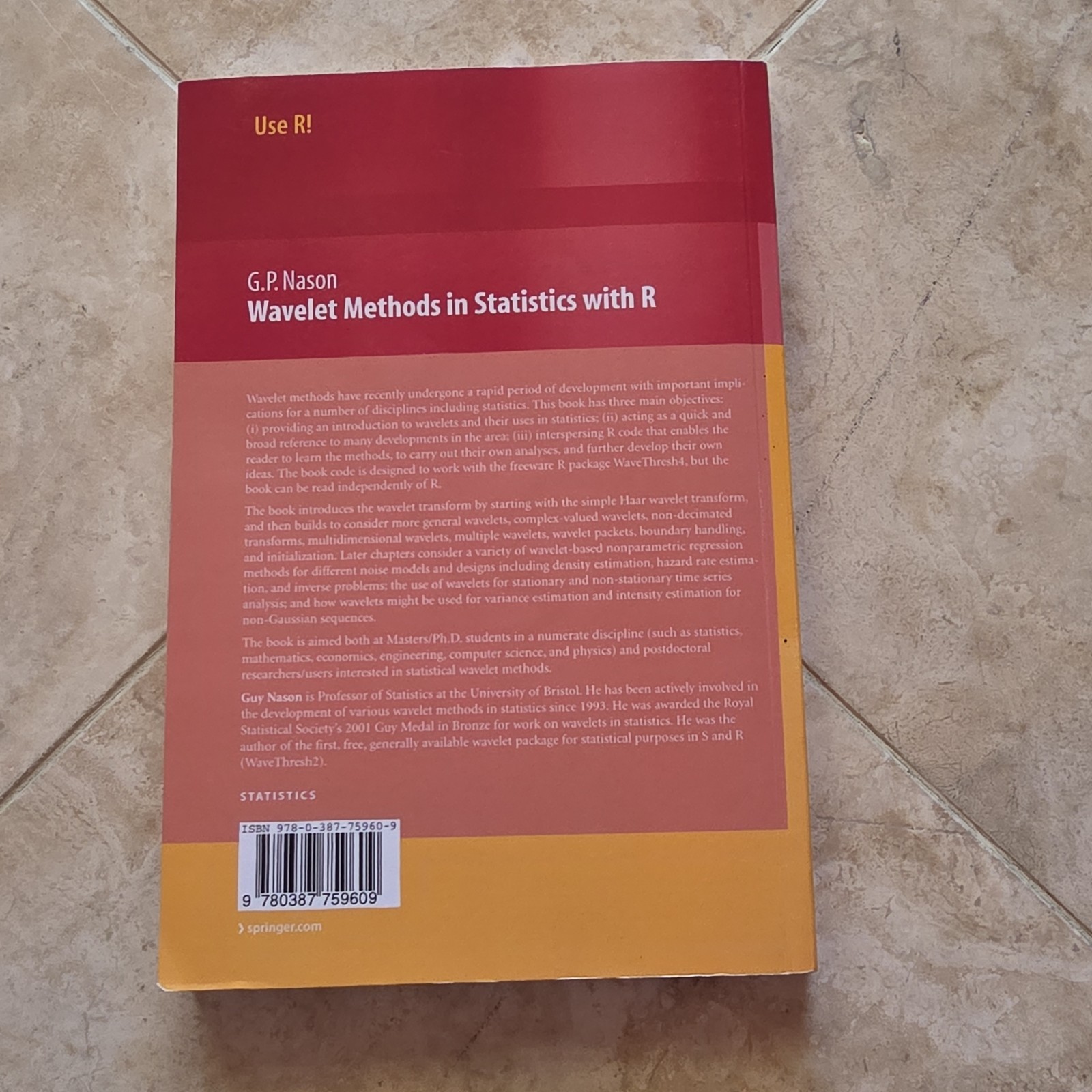 Springer Wavelet Methods in Statistics with R PB by G.P. Nason 1st Ed Use R!