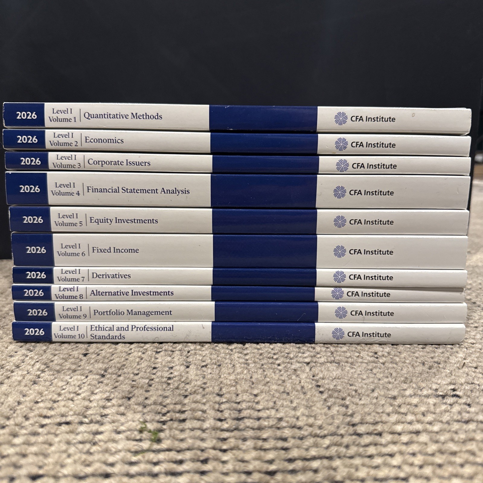 2026 CFA Program Curriculum Level I Set – Paperback, By CFA Institute – UNMARKED
