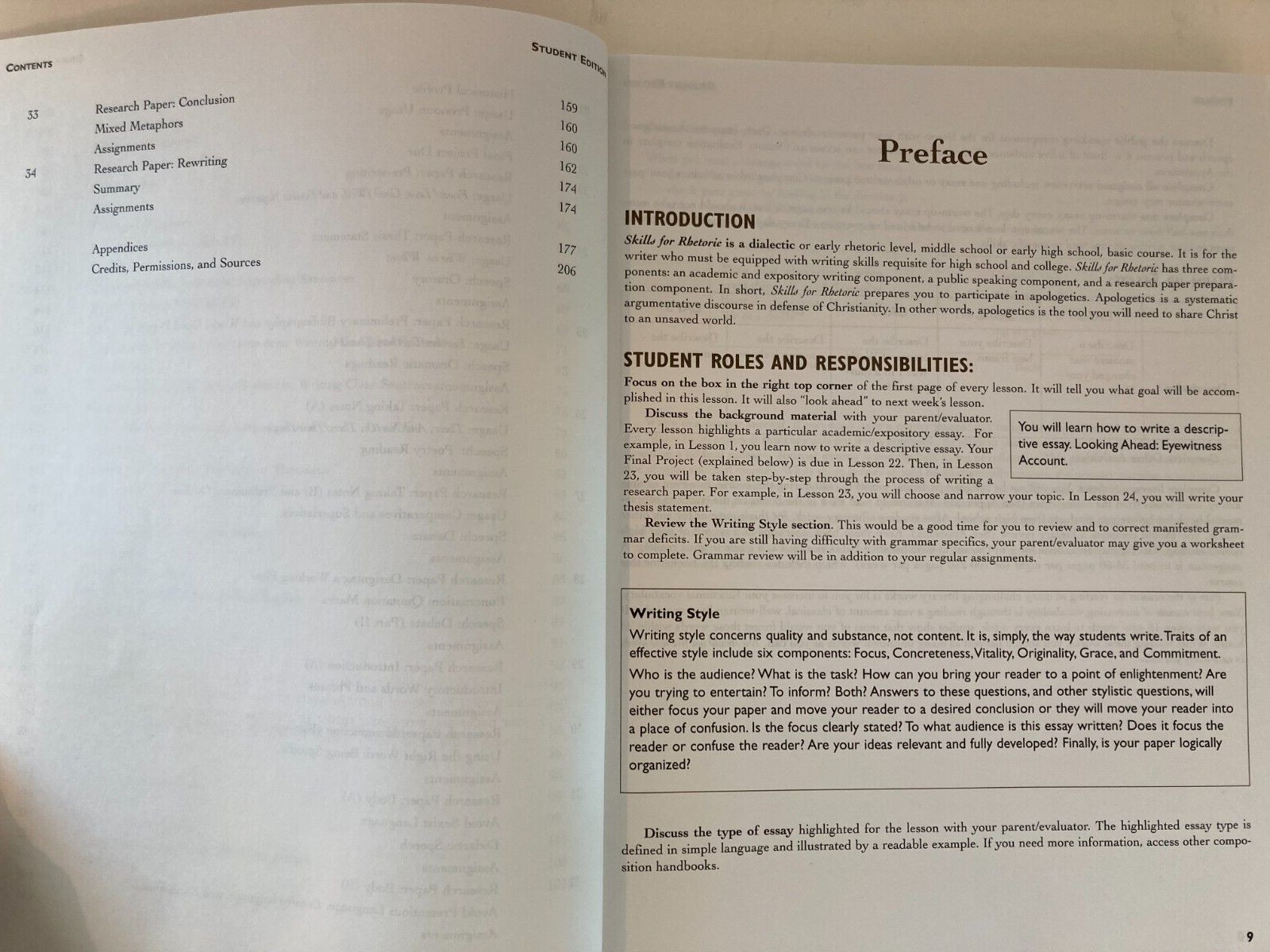 Skills for Rhetoric – Student Edition By James P. Stobaugh c2005 PB New!