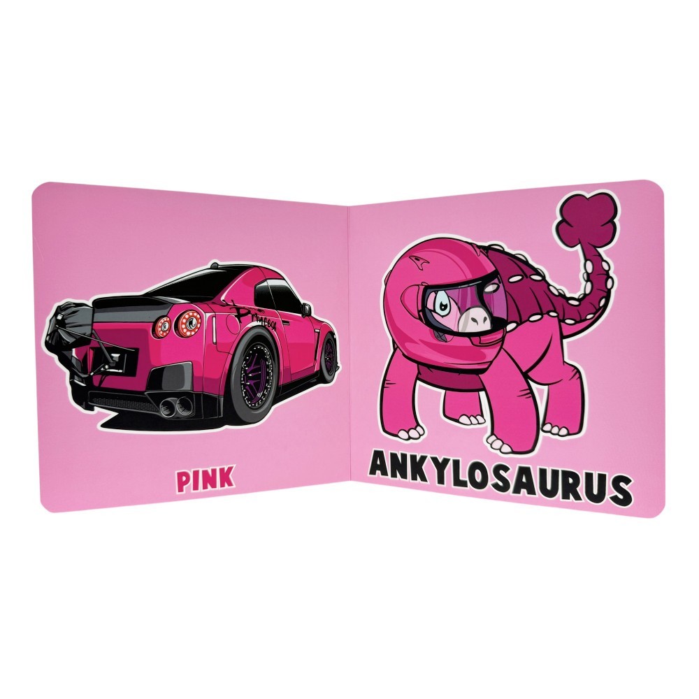 Dinosaurs and Race Cars Book (Baby, Children’s, Toddler Book)