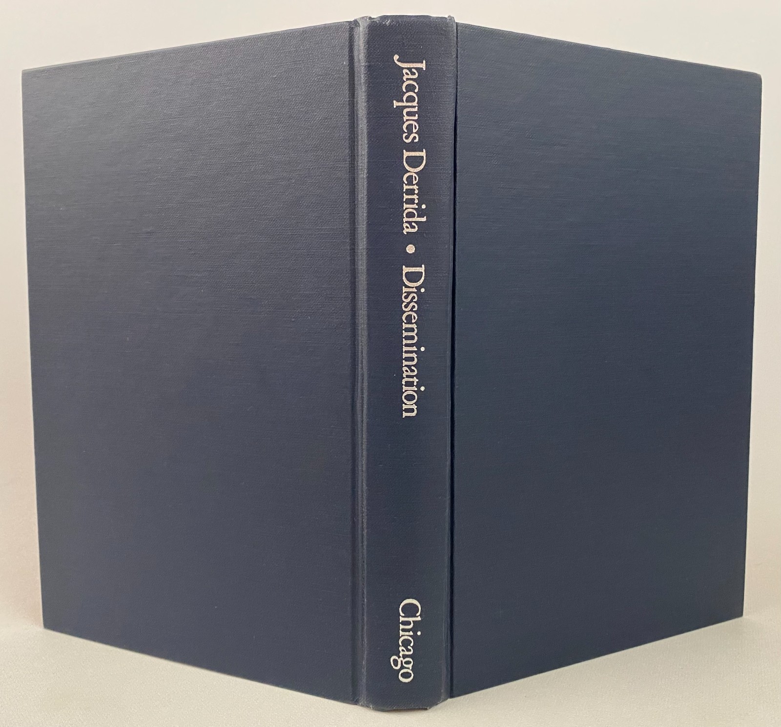 Jacques Derrida DISSEMINATION 1981 1st American edition Hardcover w/jacket Good