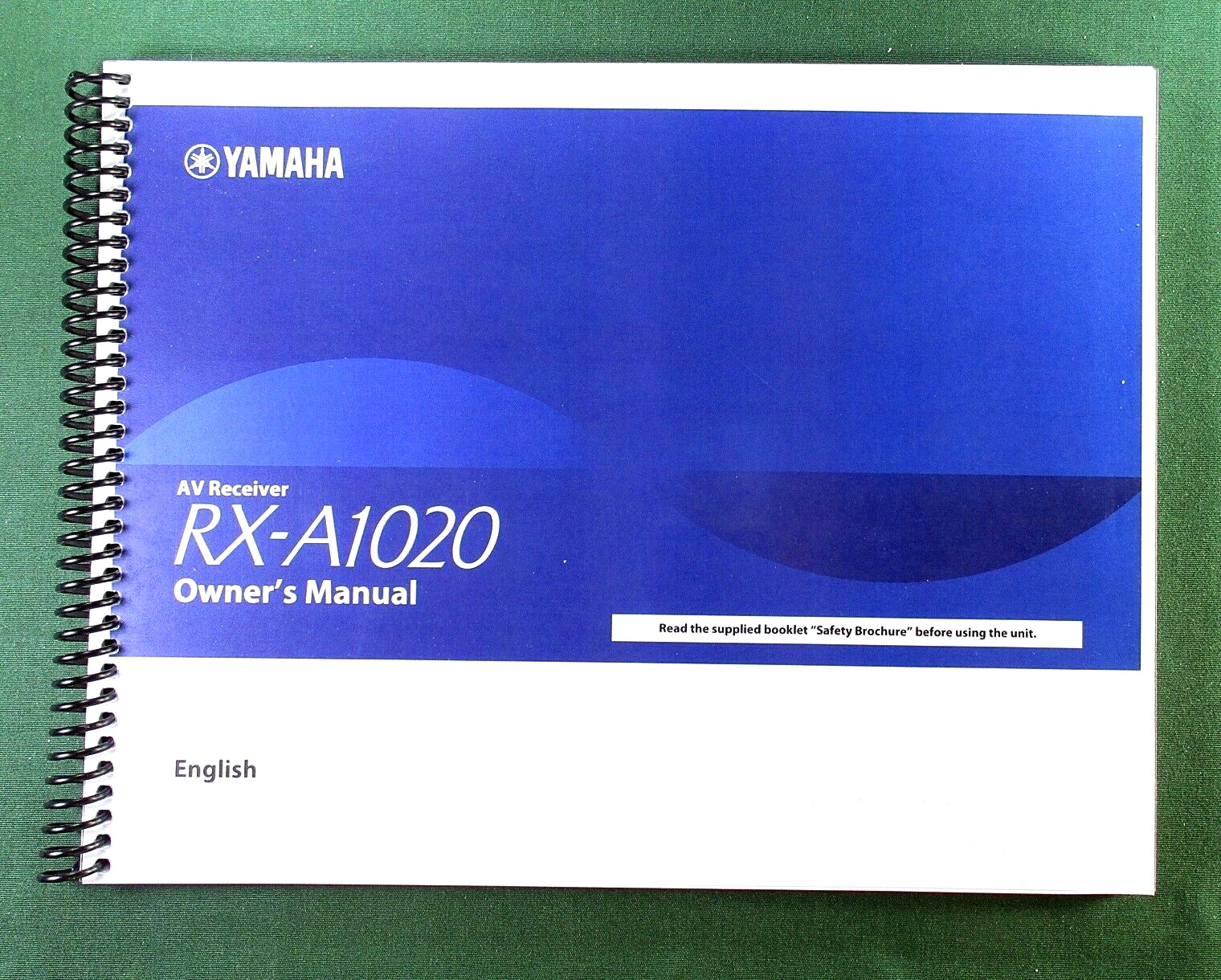 Yamaha RX-A1020 Instruction Manual: Full Color 175 Pages & Protective Covers!