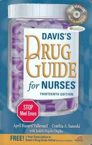Davis’s Drug Guide for – Paperback, by April Hazard Vallerand; – Very Good c