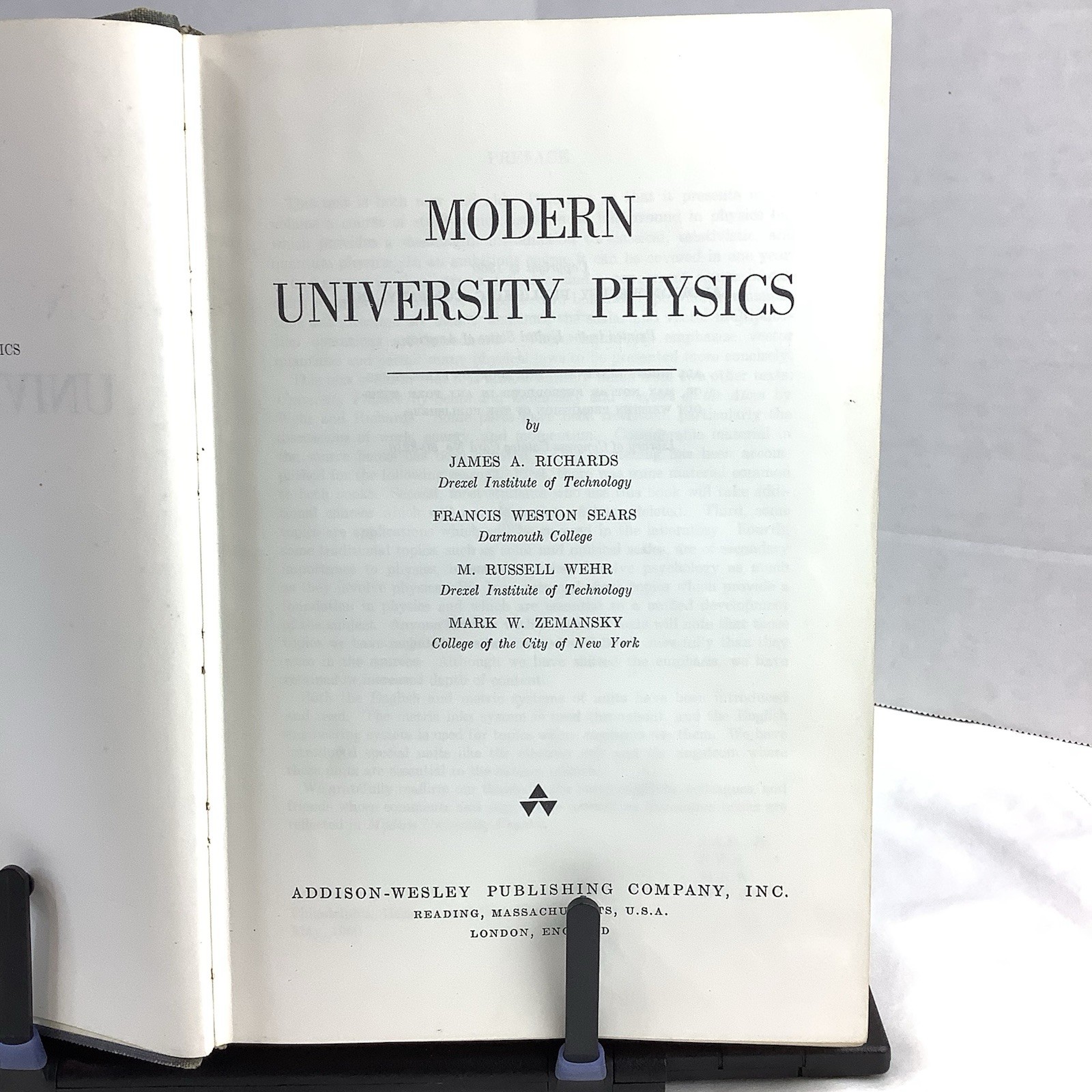 Modern University Physics James A. Richards Et al. 1960 Hardcover Addison-Wesley
