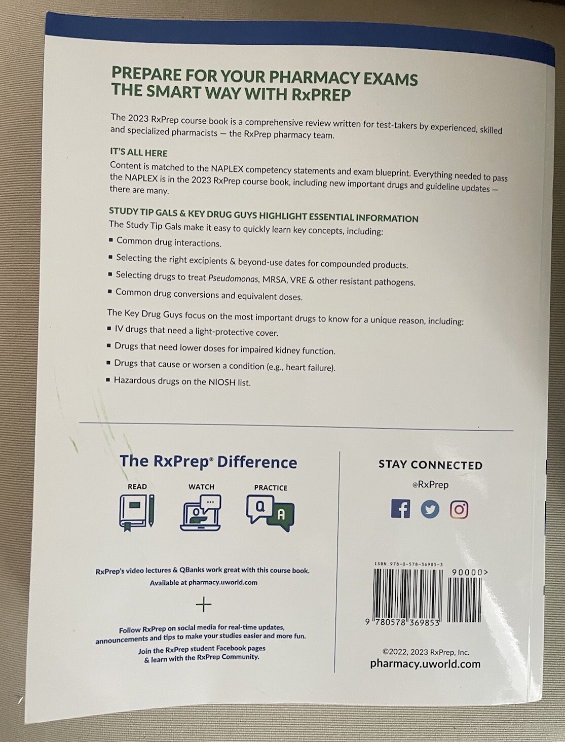 RxPrep’s 2023 Course Book for Pharmacist Licensure Exam Preparation