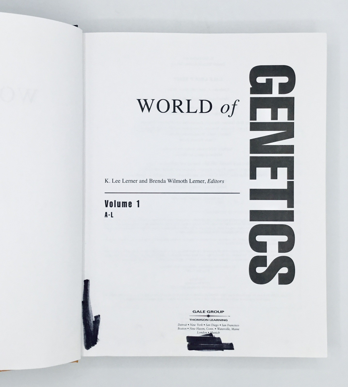 World of Genetics Volume 1 & 2 Gale Group, Lerner & Lerner, HC Set 💥VG