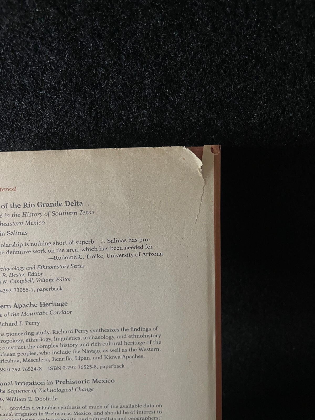 Roger Nance: The Archeology of La Calsada, Rockshelter, Mexico, 1992, HB Good