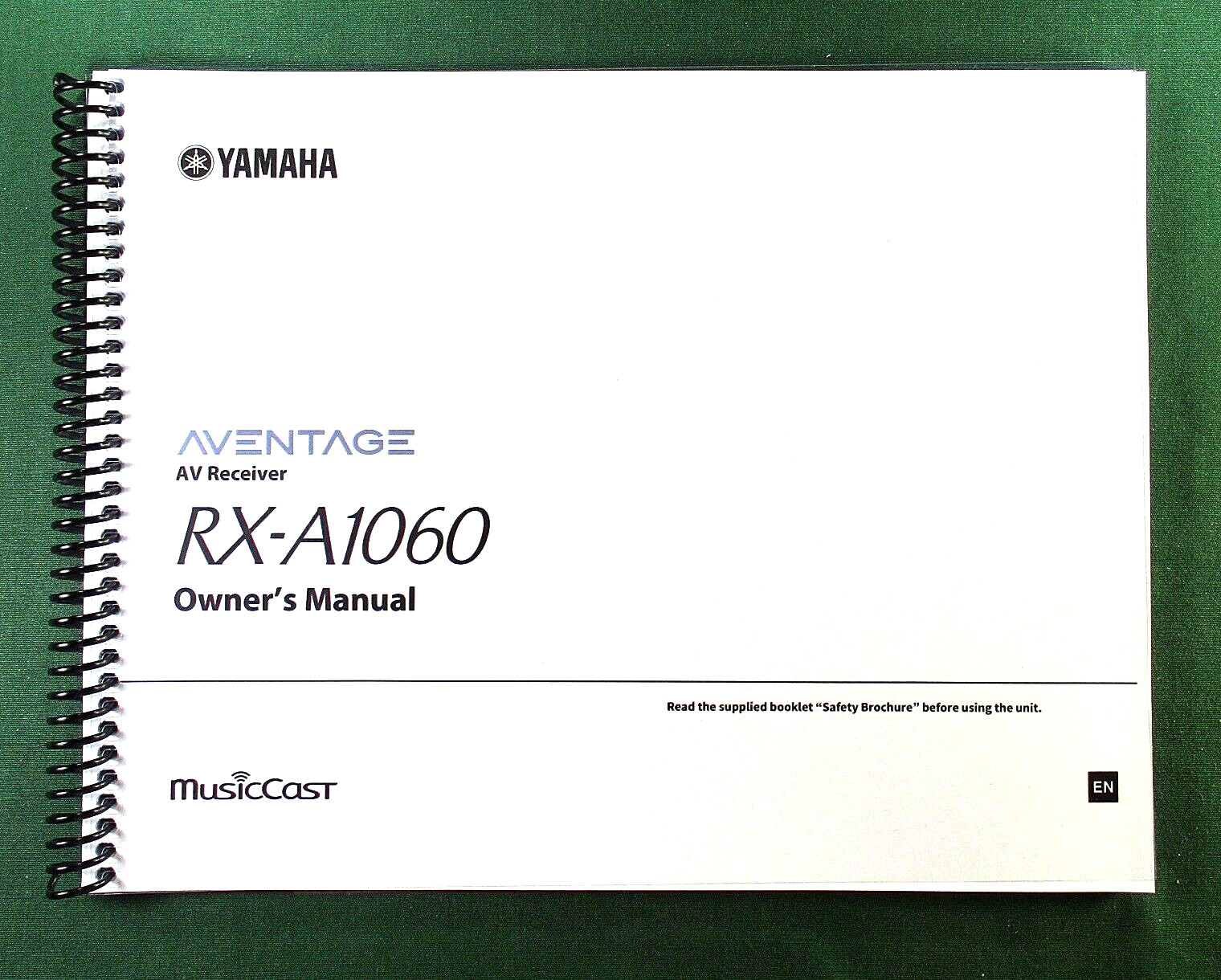 Yamaha RX-A1060 Instruction Manual: Full Color 161 Pages & Protective Covers!