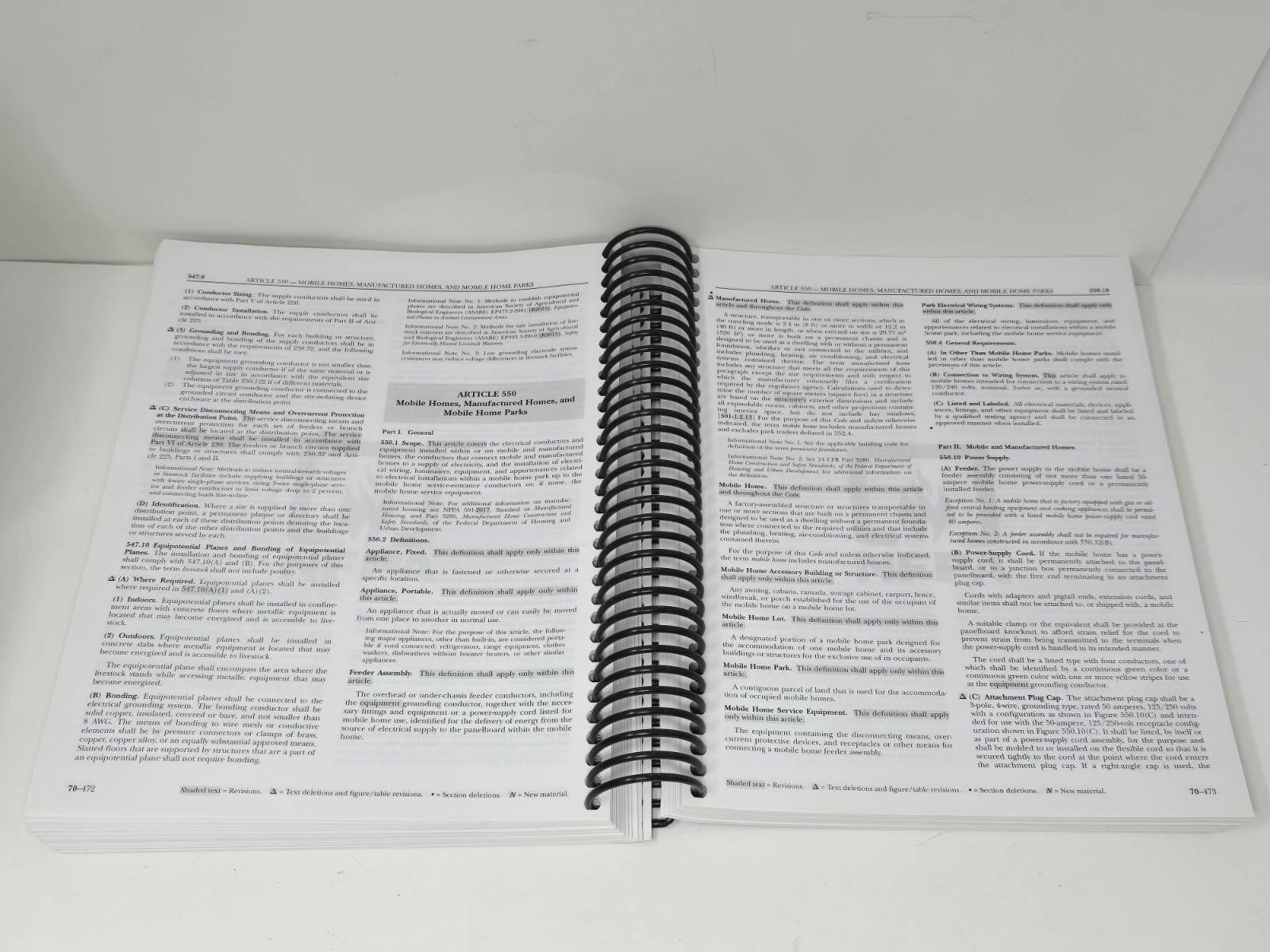 NFPA 70 National Electrical Code 2020, 2nd Printing, Spiral Bound