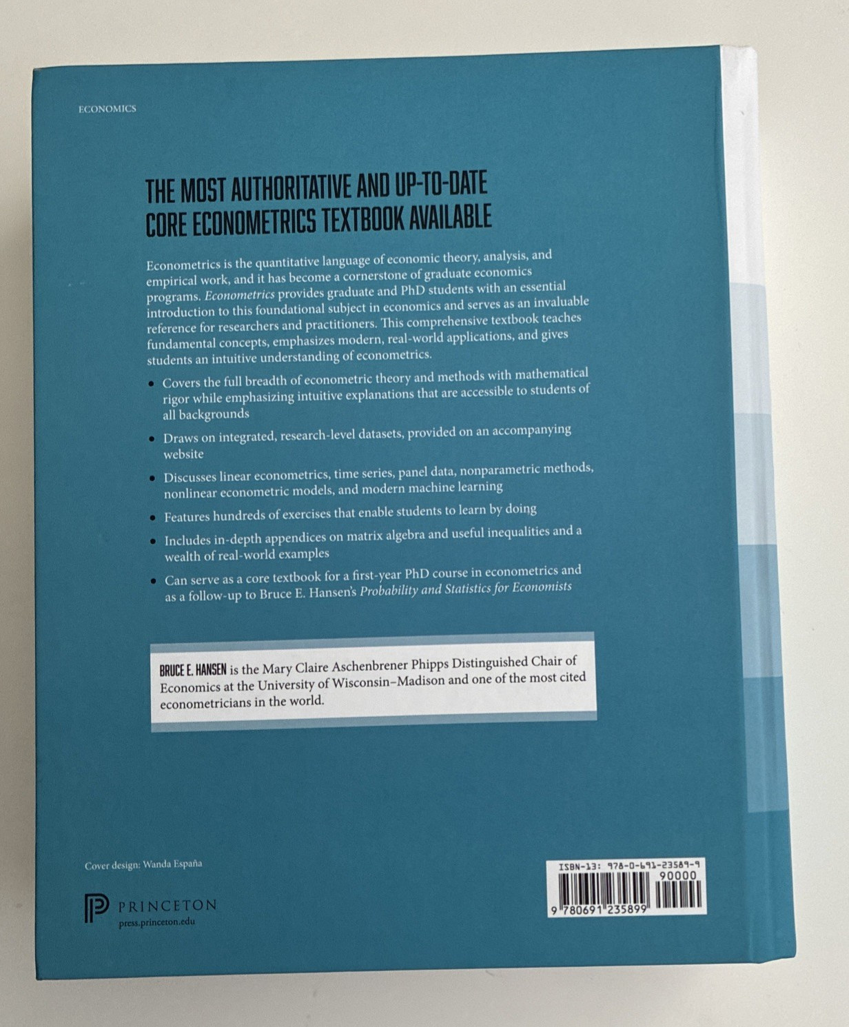 Econometrics Bruce Hansen Princeton University Press Hardcover Graduate Textbook