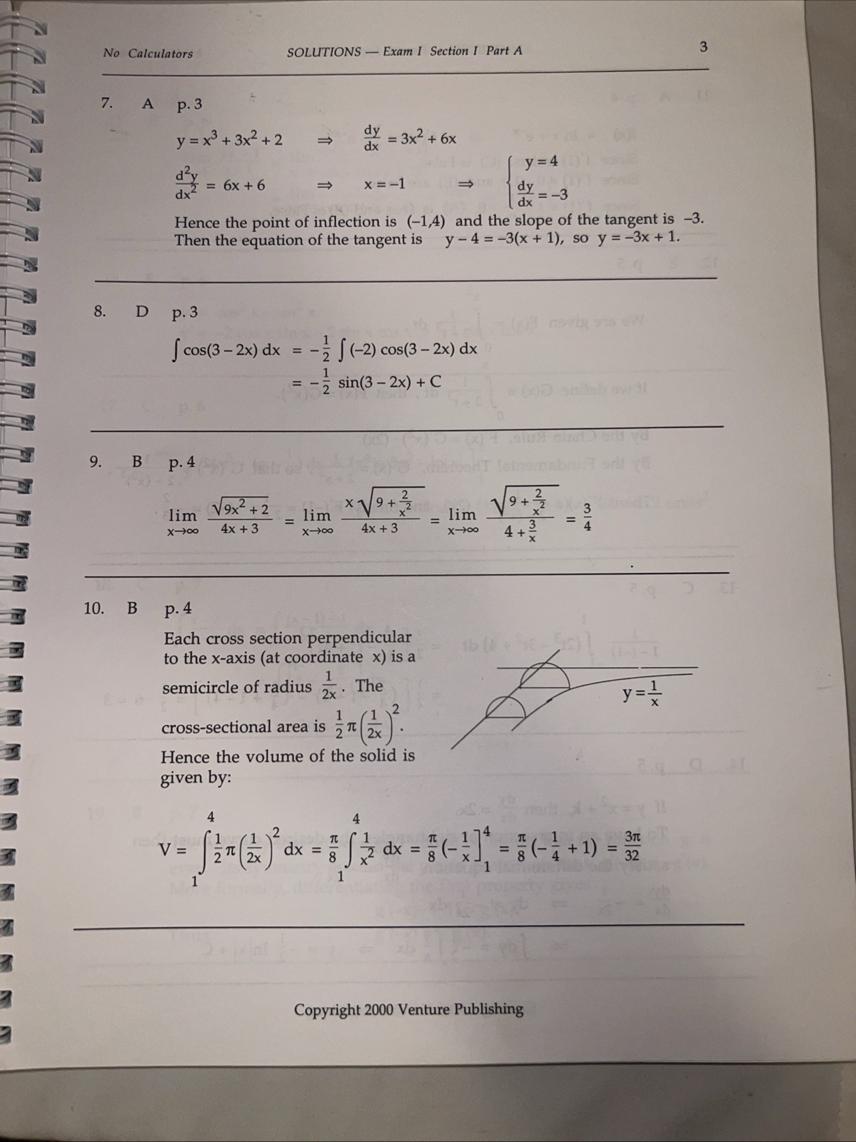 Y2K Preparing For The AP Calculus (AB) Examination Textbook – Vintage – LIKE NEW