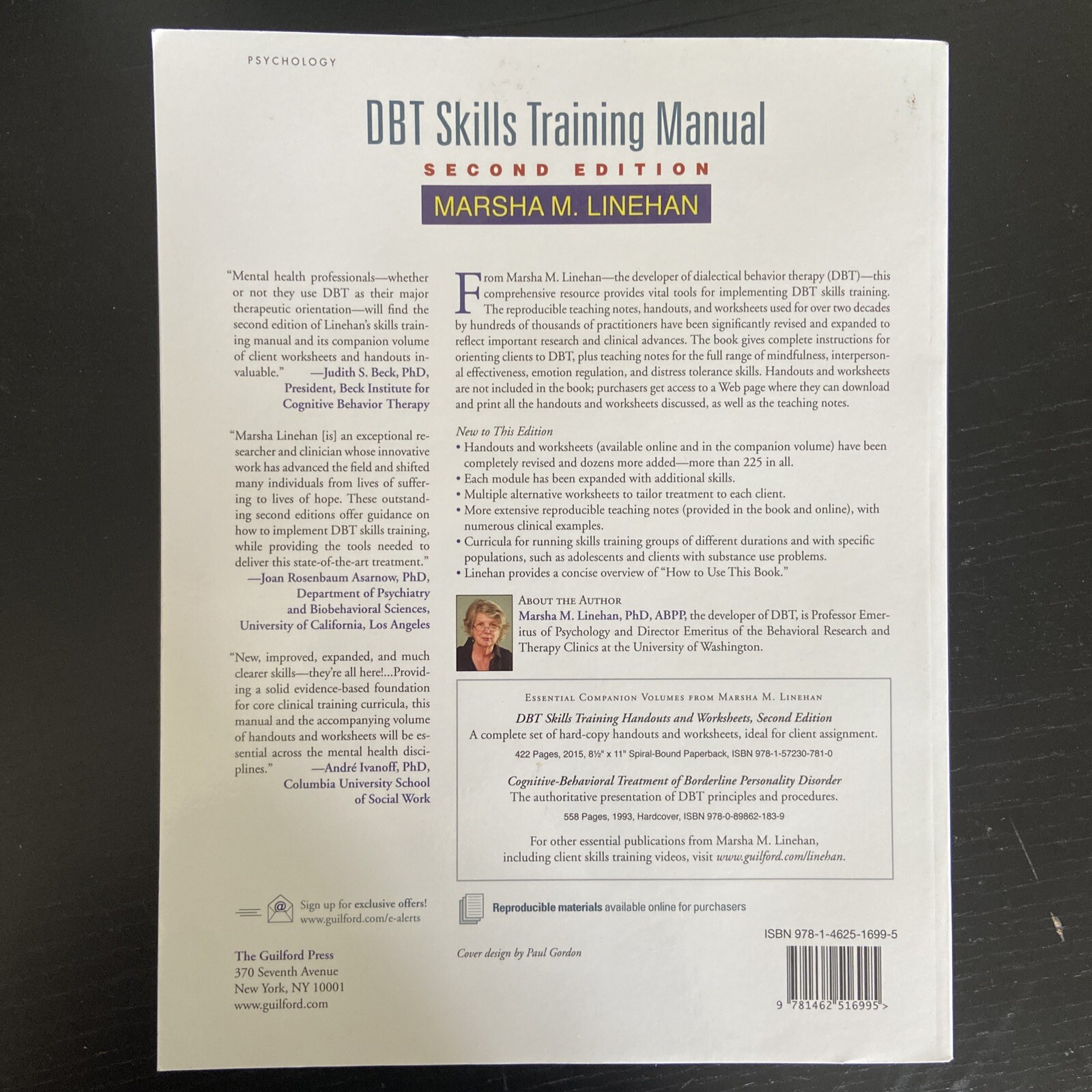 DBT Skills Training Manual, Second Edition -Very Good Condition, Paperback