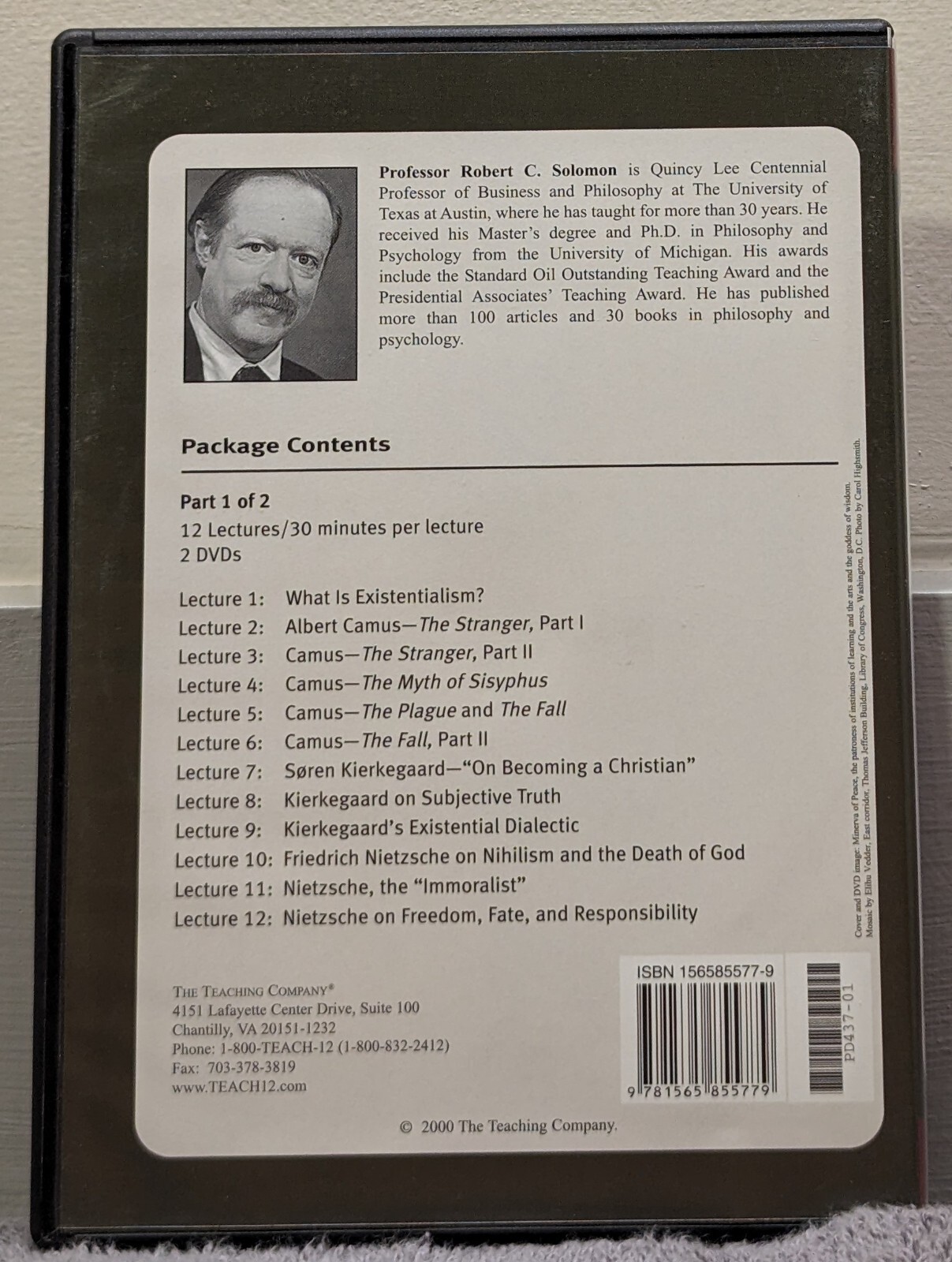 No Excuses : Existentialism and the Meaning of Life by Robert Solomon (DVD)