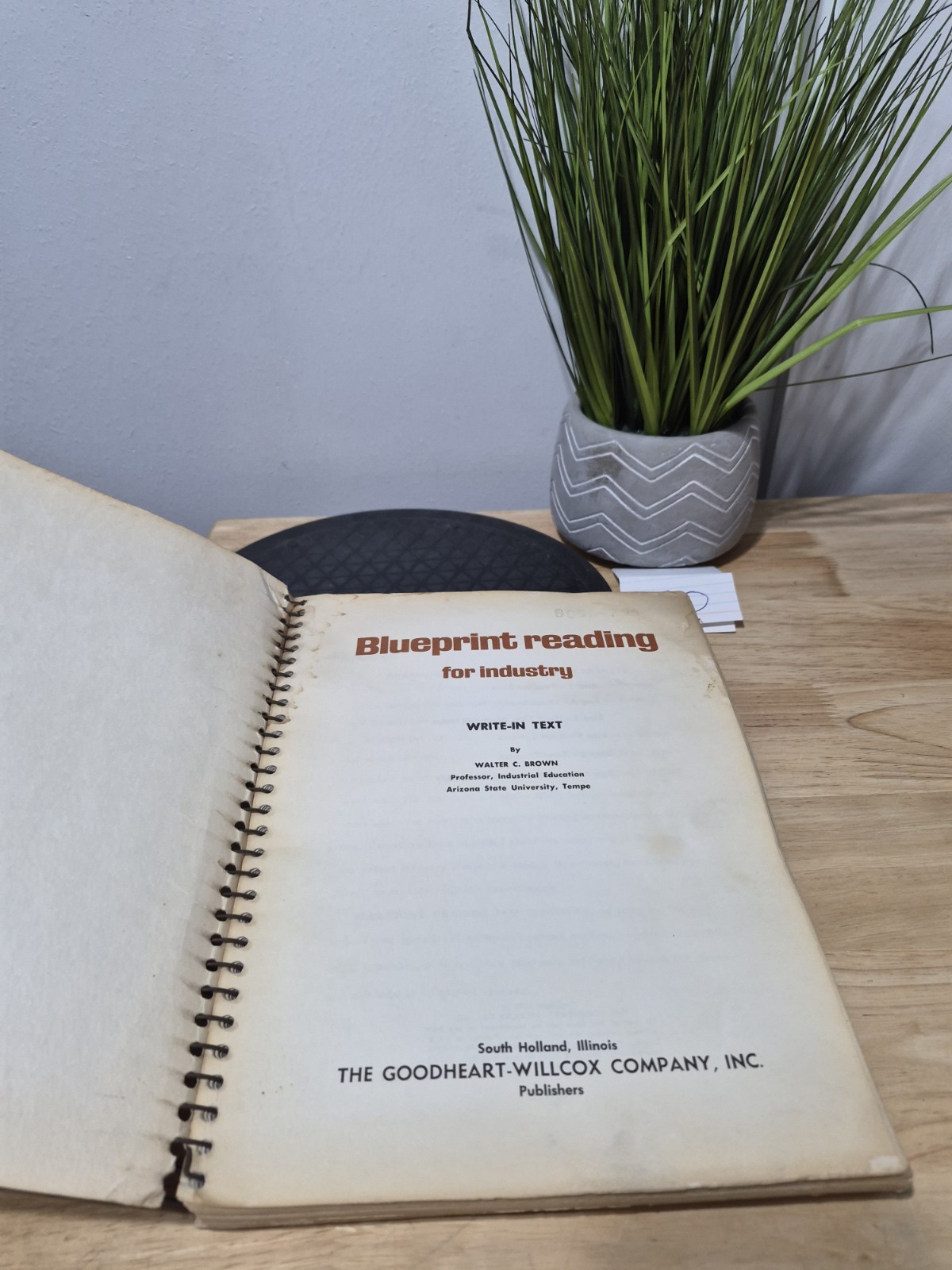 Blueprint Reading for Industry by Walter Brown 1972 Goodheart Willcox