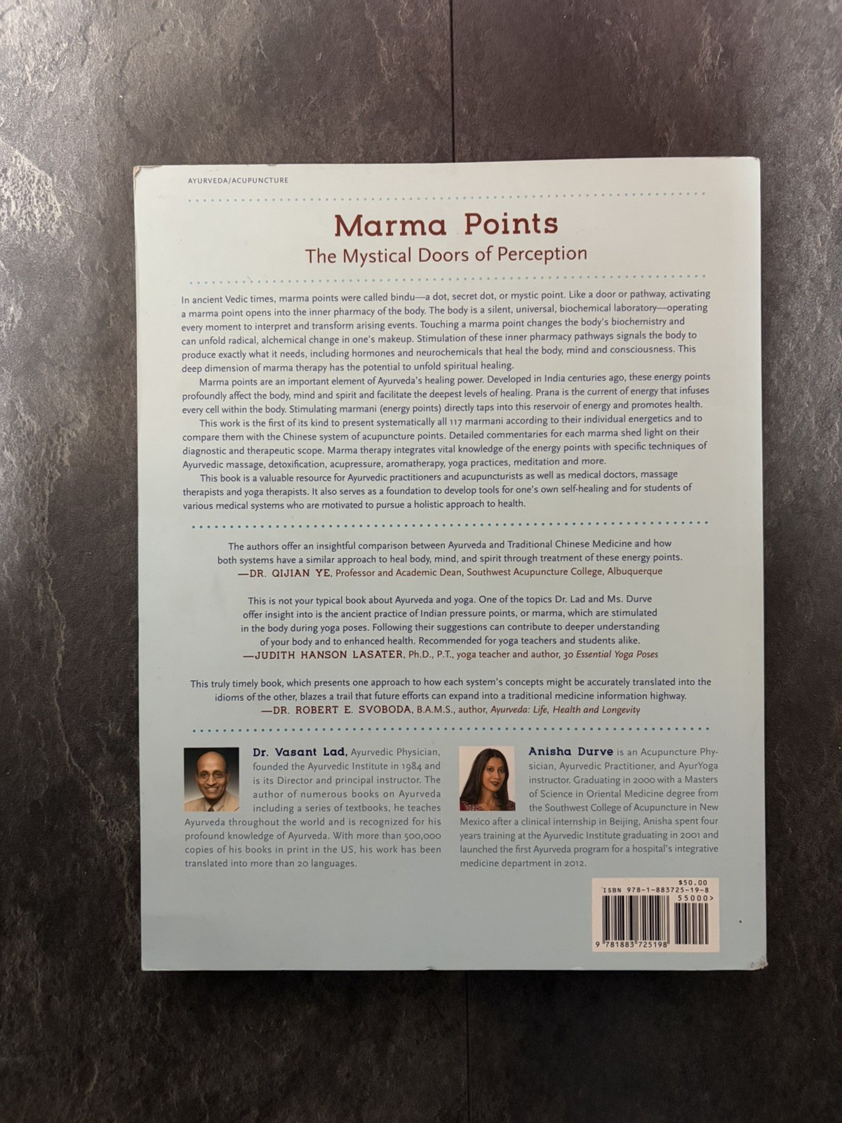 Marma Points of Ayurveda by Vasant Lad, Anisha Durve – 9781883725198