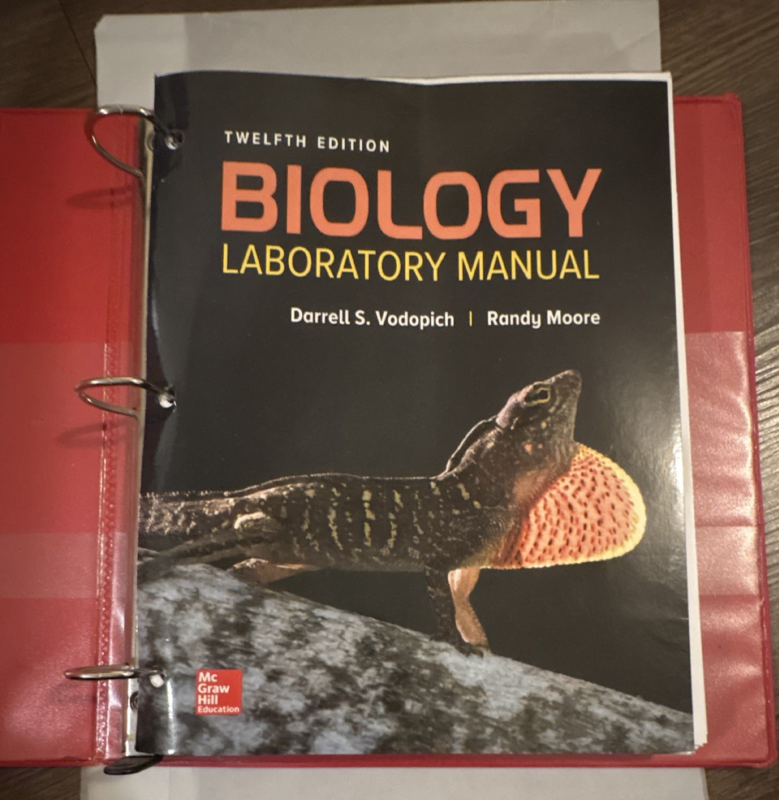 McGraw-Hill Biology Laboratory Manual 12th Ed Ringbound Vodopich, Moore