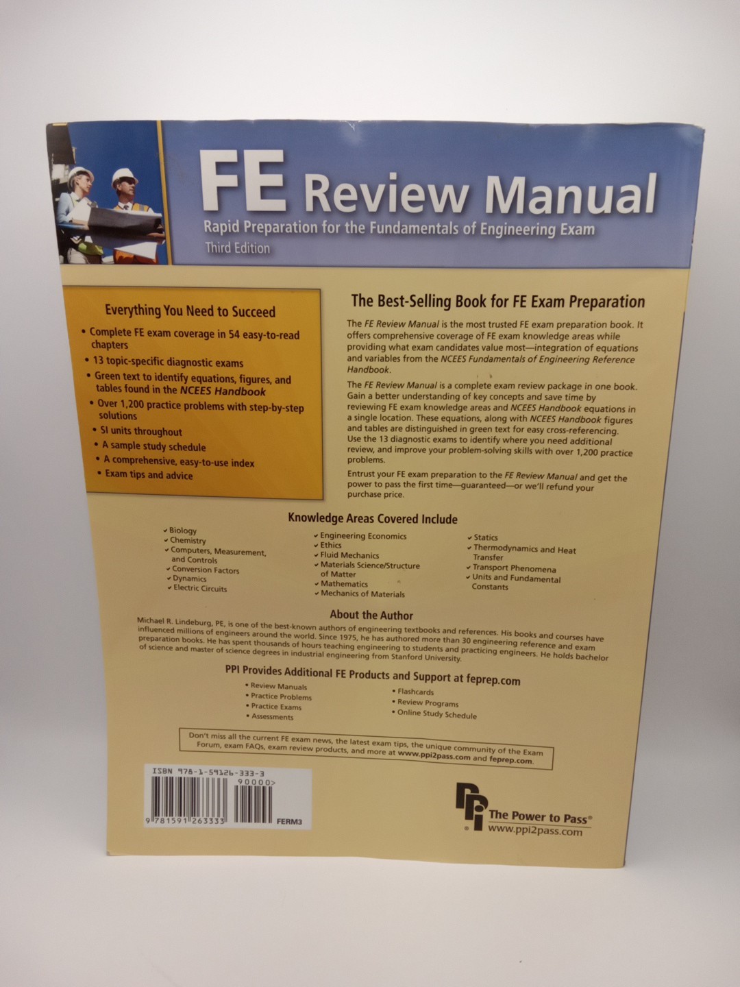 FE Civil Review Manual By Michael R. Lindeburg 2011 3rd Edition Paperback