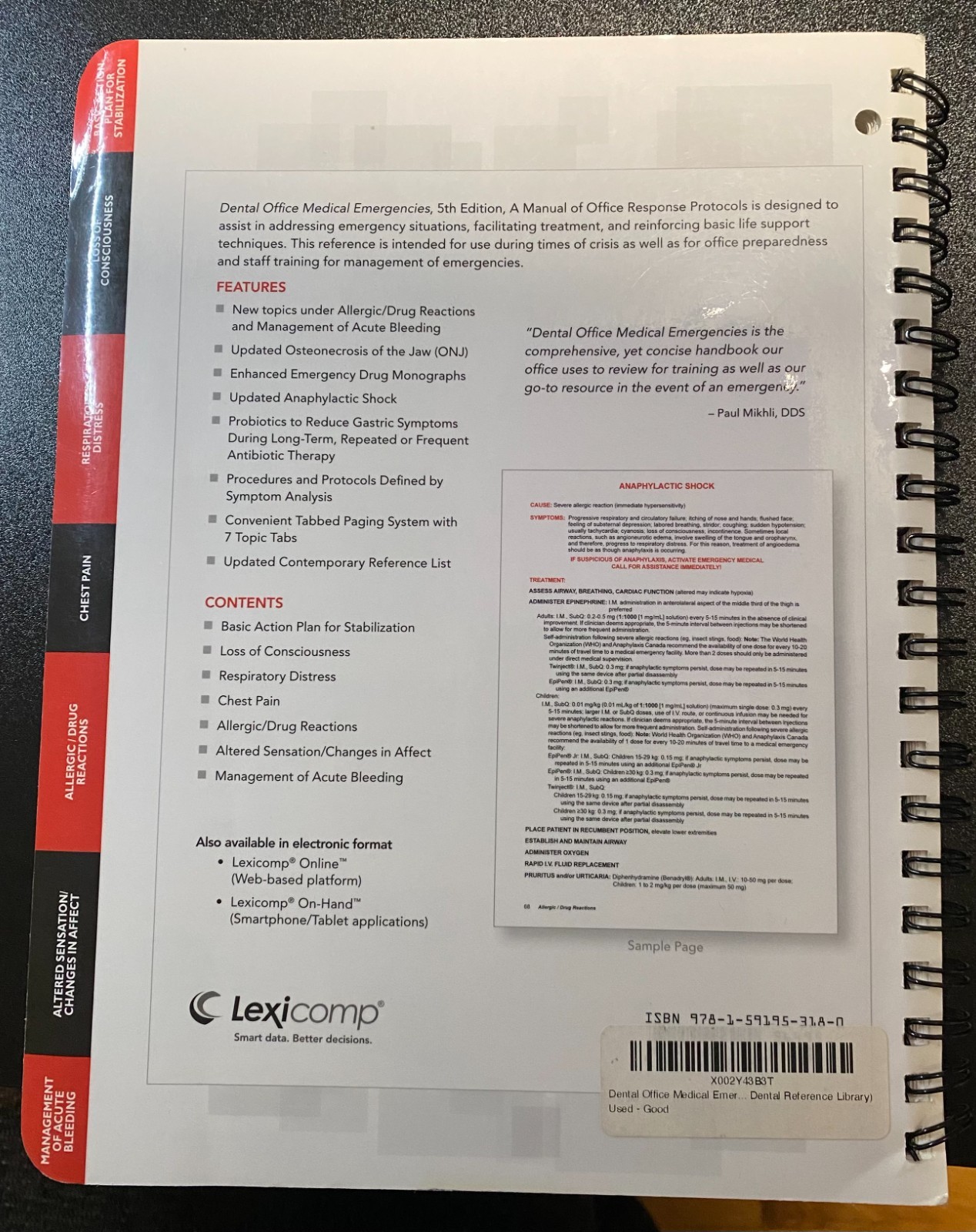 Dental Office Medical Emergencies 5th Edition – Spiral-bound – Timothy F Meiller