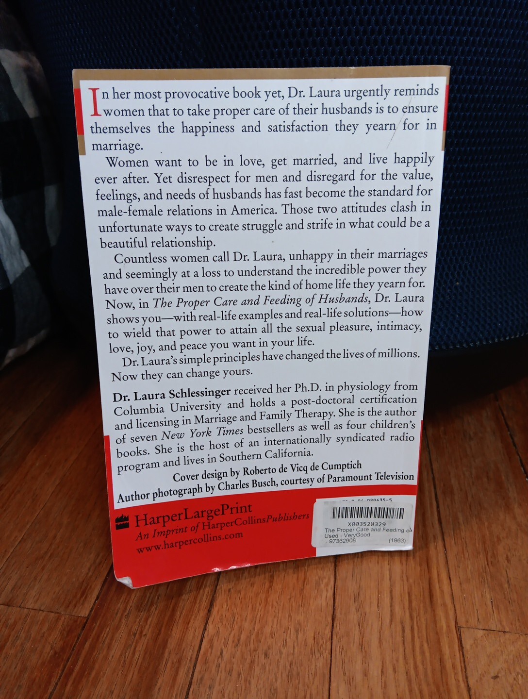 LARGE PRINT Proper Care and Feeding of Husbands Dr Laura Schlessinger Tr Pb