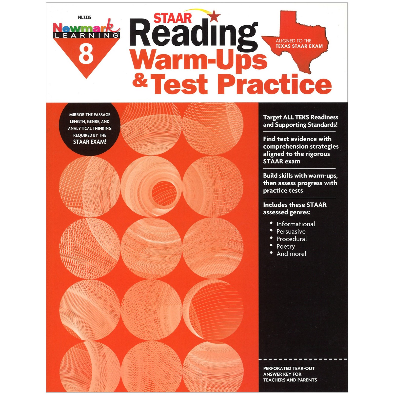Newmark Learning STAAR Reading Warm-Ups & Test Practice Grade 8