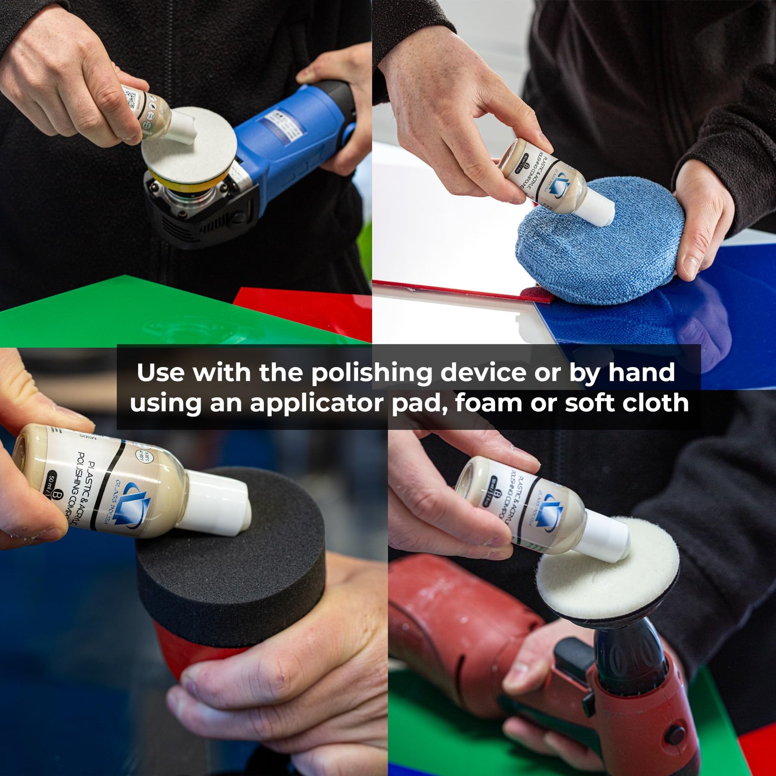 1.7oz 50ml Plastic & Acrylic Polishing Compound For Professional Highgloss Mic