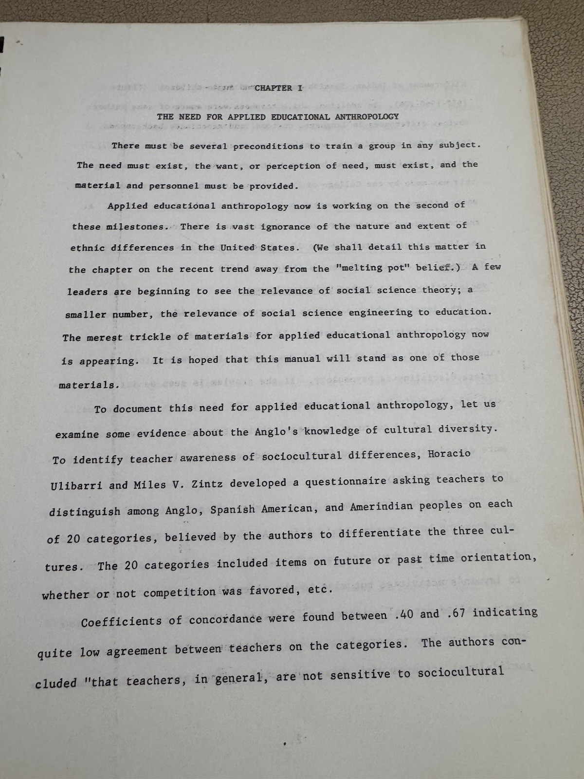 Ethno-Pedagogy Manual Cross Cultural Teaching SWCEL Albuquerque 1968 + Papers
