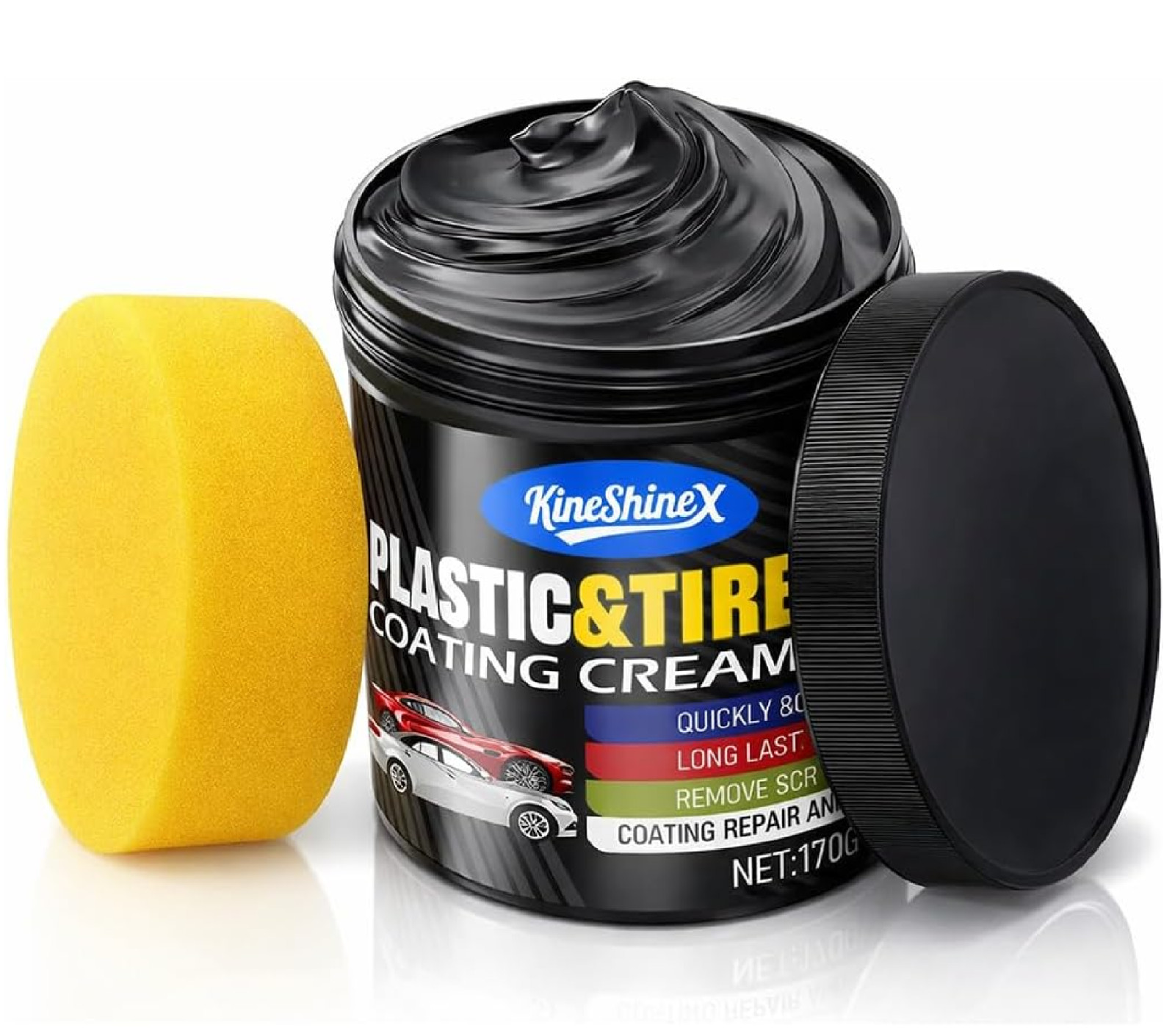 Black Trim Restorer, Plastic Restorer for Cars – Restore Faded Bumpers, Plastic,