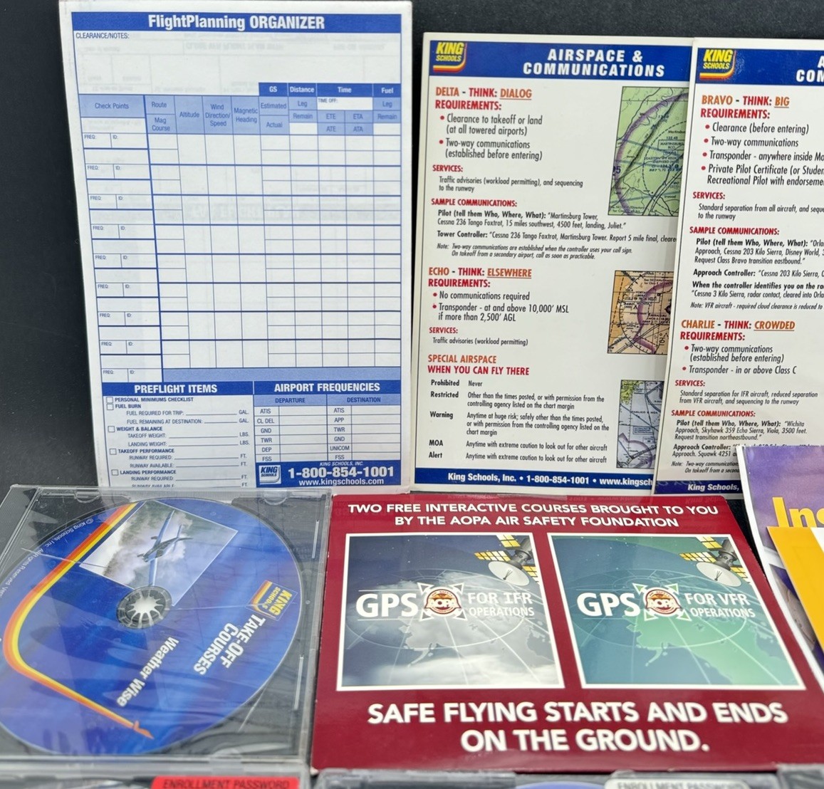 King Schools – 13 DVD & 4 CD-ROM Lot w/Study Guides Aviation Flight Courses NEW