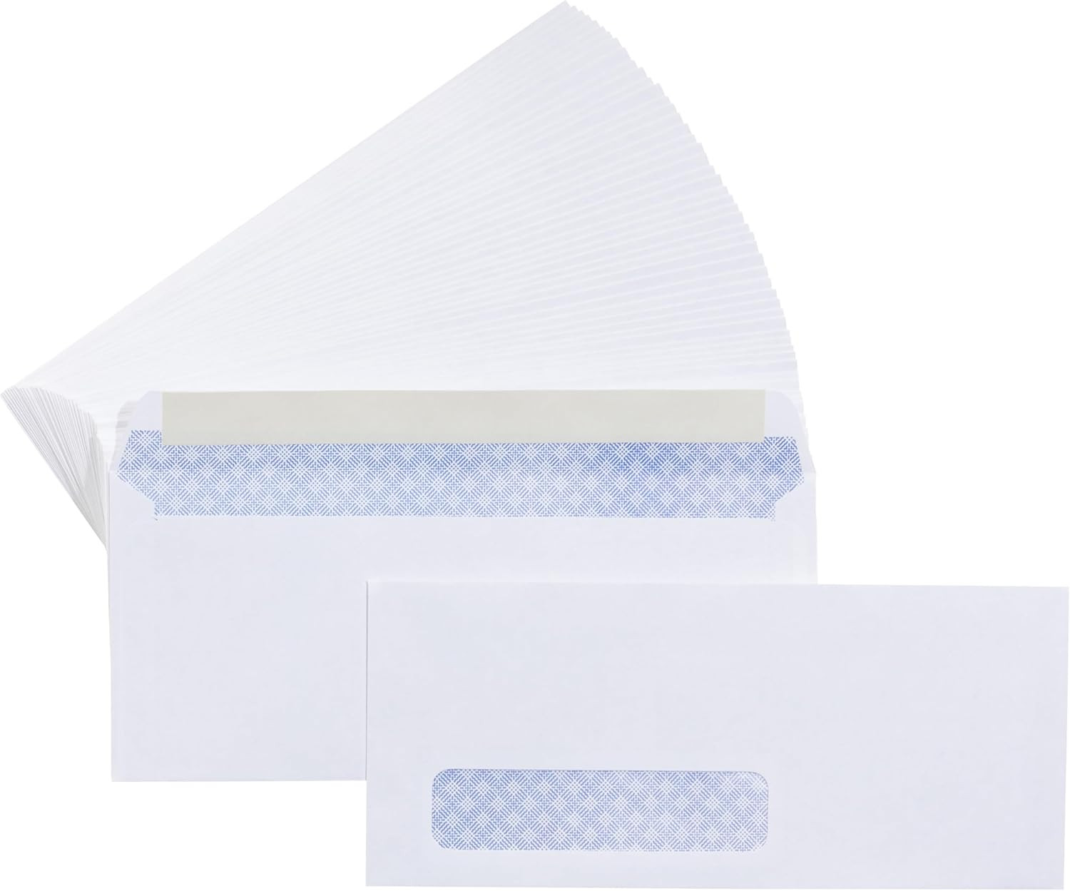 #10 Security-Tinted Self-Seal Business Envelopes with Left Window, Peel & Seal C