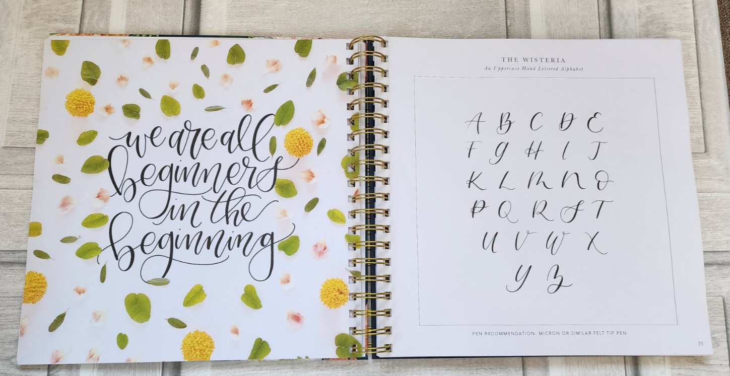 Pretty Simple Lettering Calligraphy for beginners hardcover spiral-bound unused