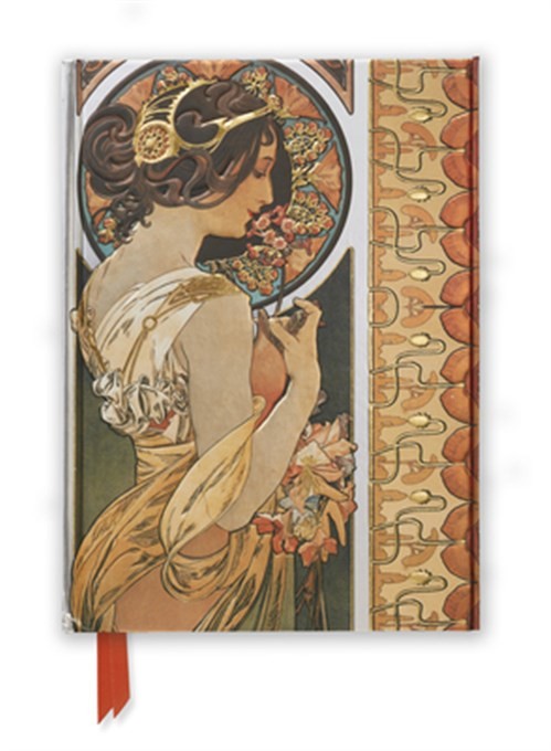 Mucha Cowslip and Documents Foiled Journal, Hardcover by Flame Tree Studio (C…