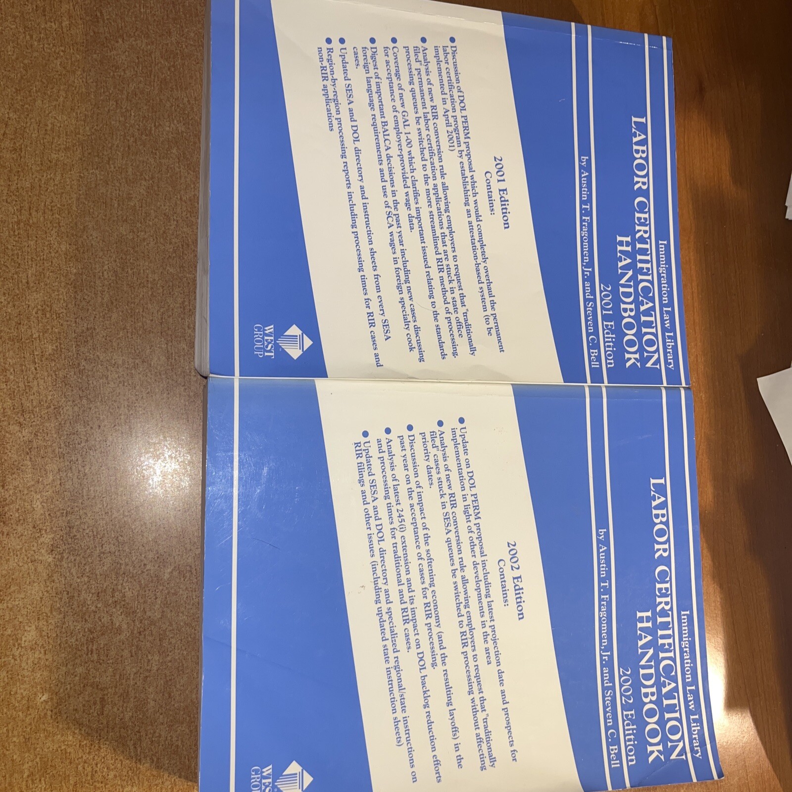 Labor Certification Handbook, 2001-2002 ed. By AustinFragomen, Jr & Steven Bell,
