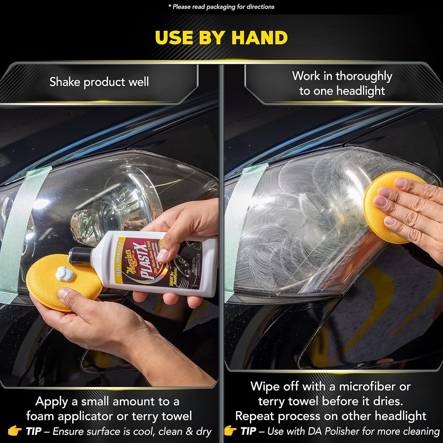 Meguiar’s Plastx Clear Plastic Cleaner And Polish For Headlights And More 10 Oz