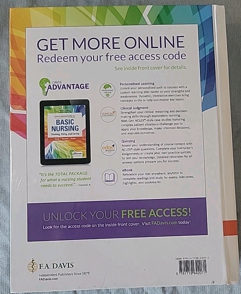 Davis Advantage for Basic Nursing : Thinking, Doing, and Caring by Leslie S….