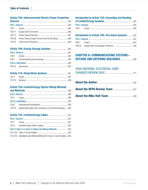 Mike Holt’s 2026 Changes to the NEC DVD Program