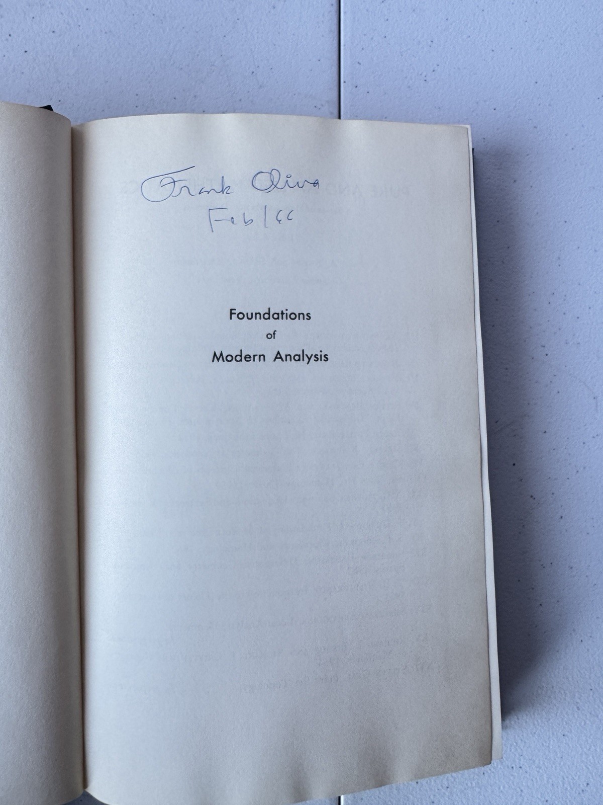 Vintage 1960 Foundations of Modern Analysis Dieudonné Academic Press HC