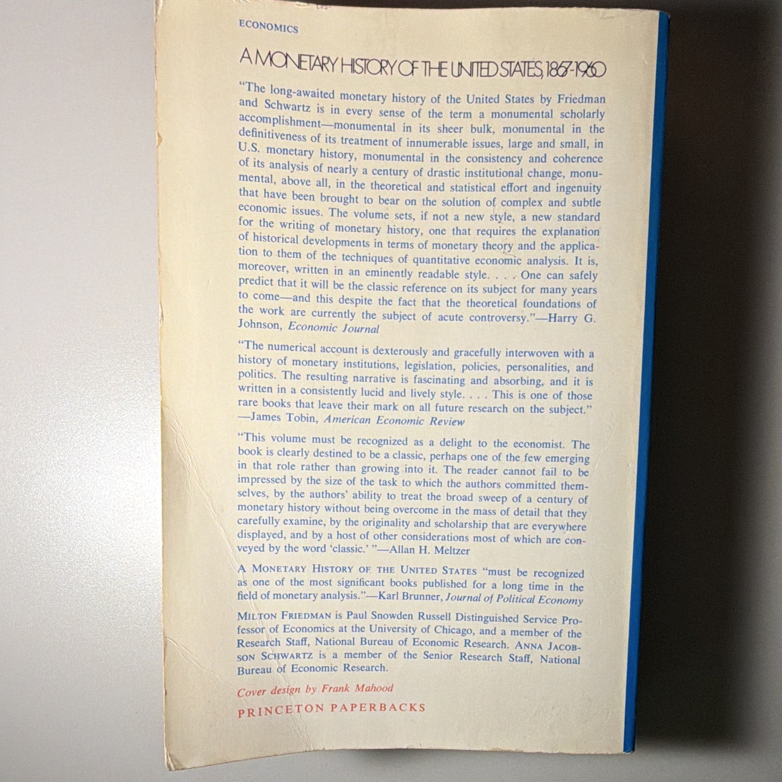 A Monetary History Of The United States, 1867-1960