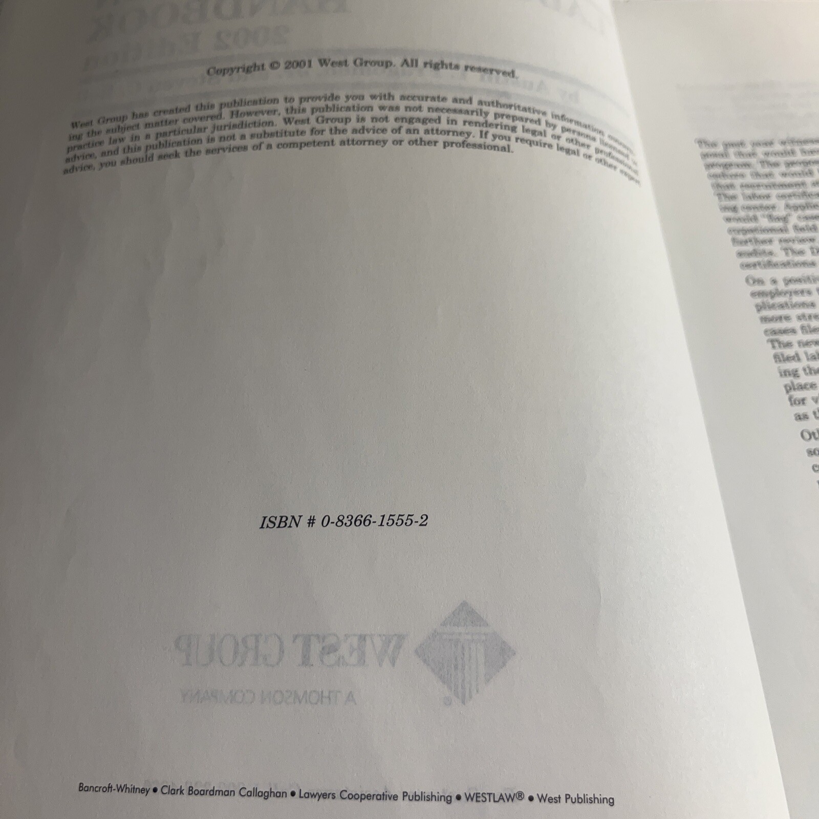 Labor Certification Handbook, 2001-2002 ed. By AustinFragomen, Jr & Steven Bell,