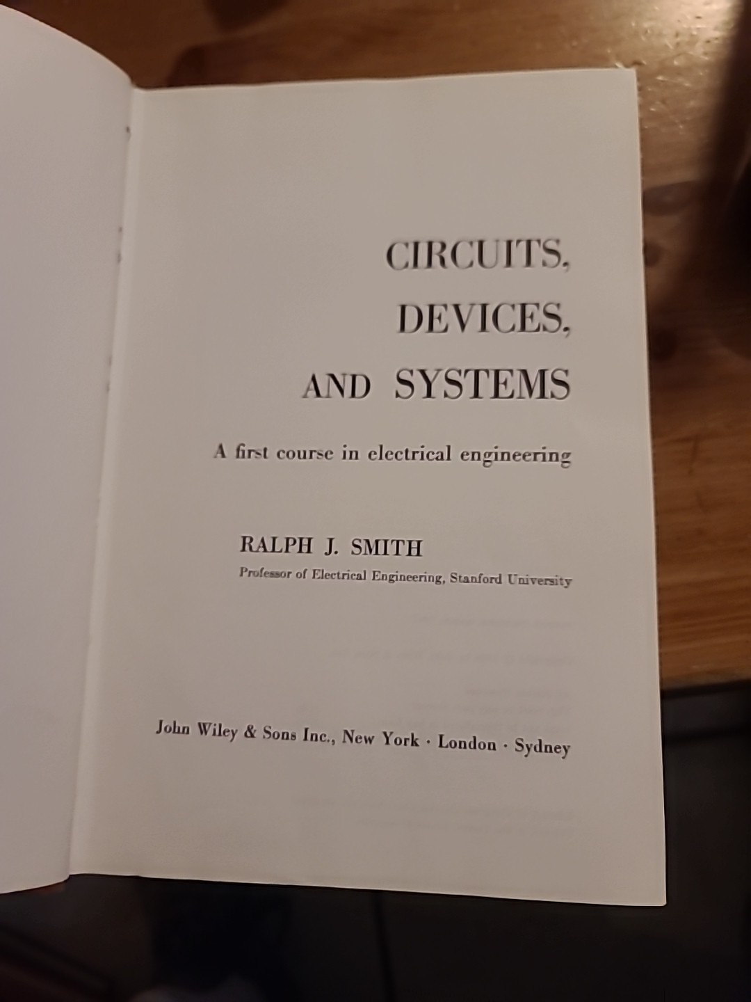 Circuits, Devices, and Systems – Ralph J. Smith. Owned by Astronaut D. Peterson