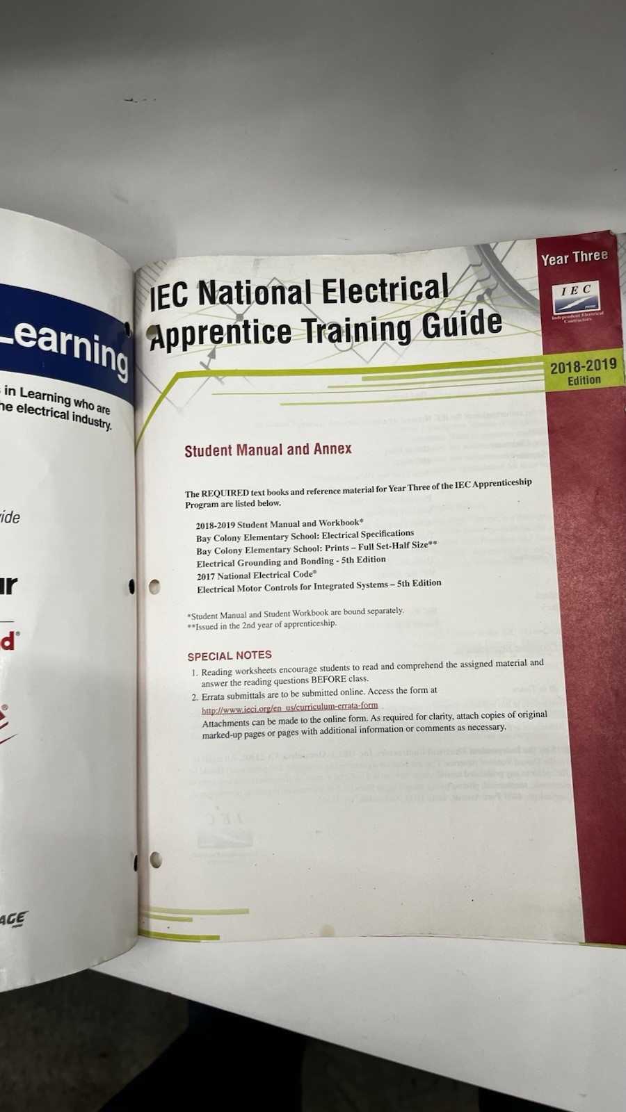 IEC Electrical Apprenticeship Curriculum 2018–2019 – Third Year Student Manual