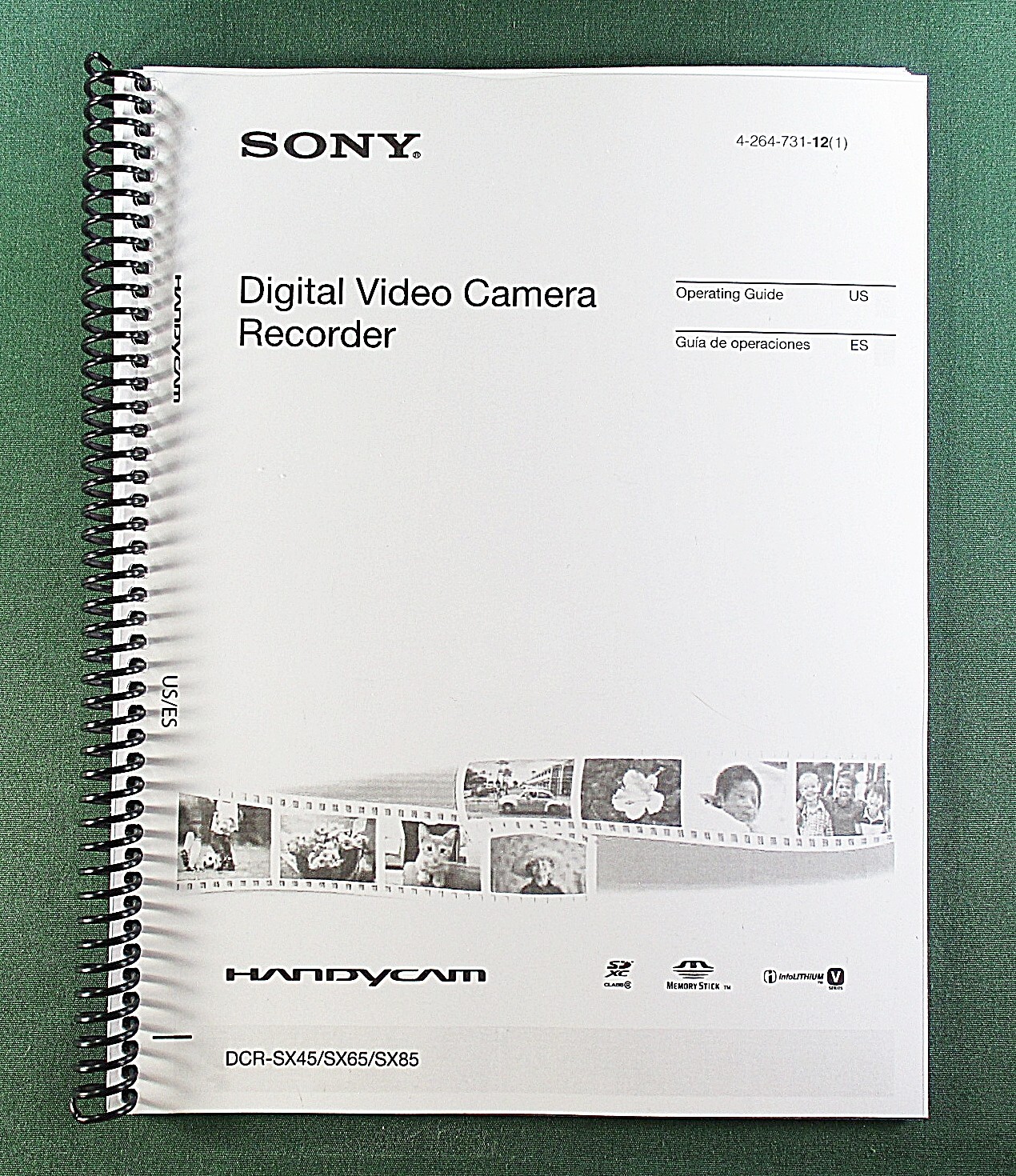 Sony DCR-SX65 Instruction Manual: 64 Pages Coil Bound & Protective Covers!