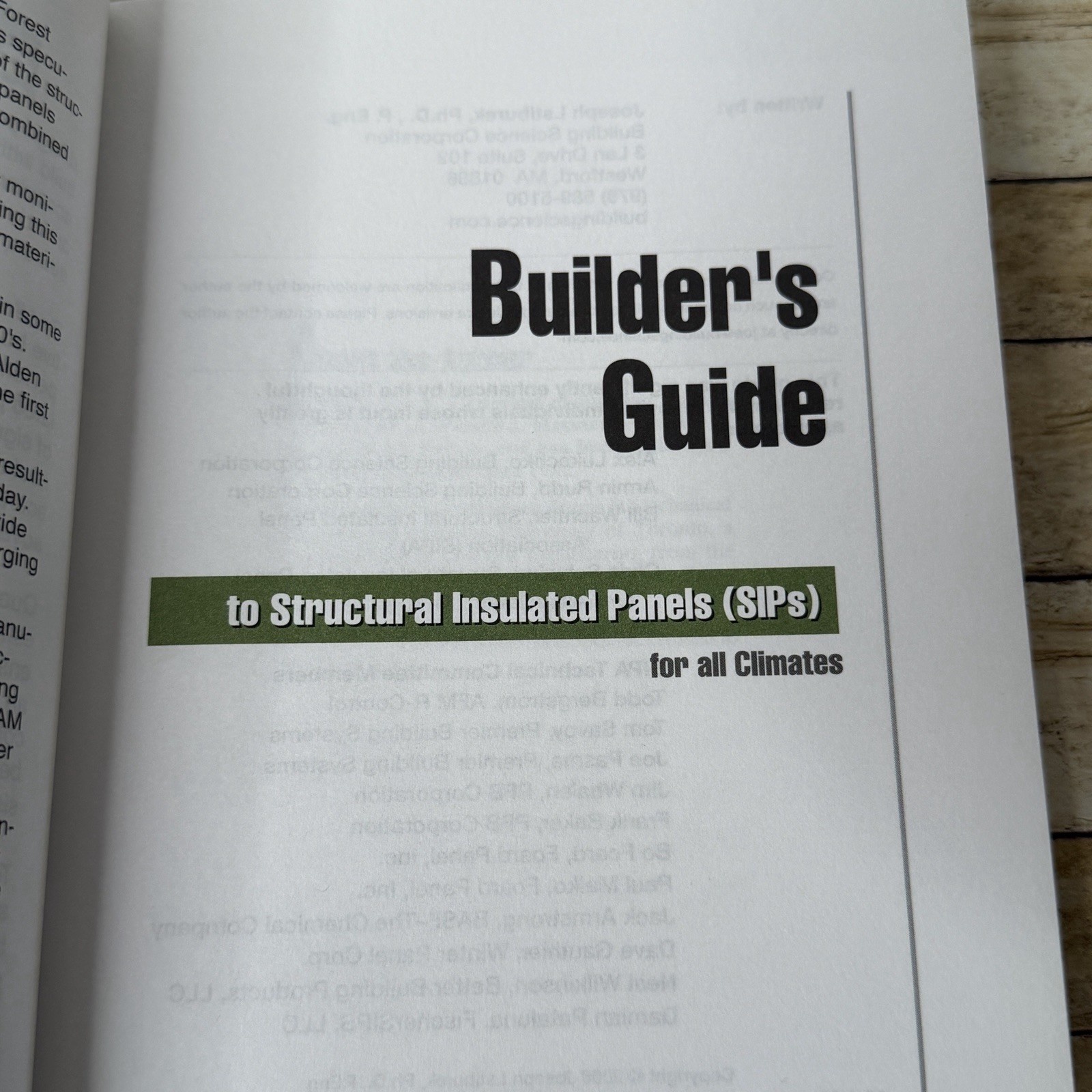 Builder’s Guide to Structural Insulated Panels (SIPs) for all Climates Lstiburek