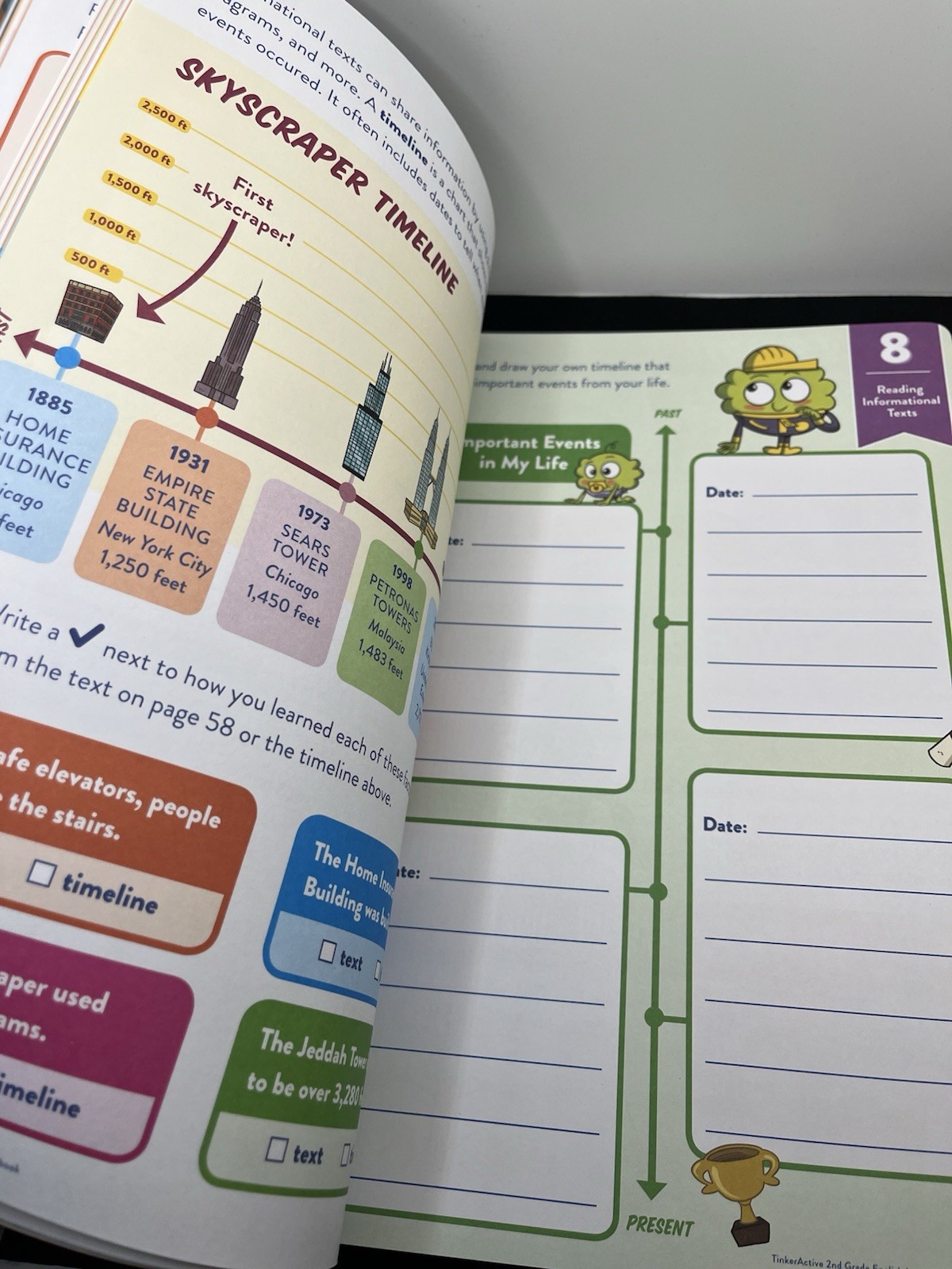 TinkerActive English 2nd Grade Ages 7-8 Workbook HOMESCHOOL