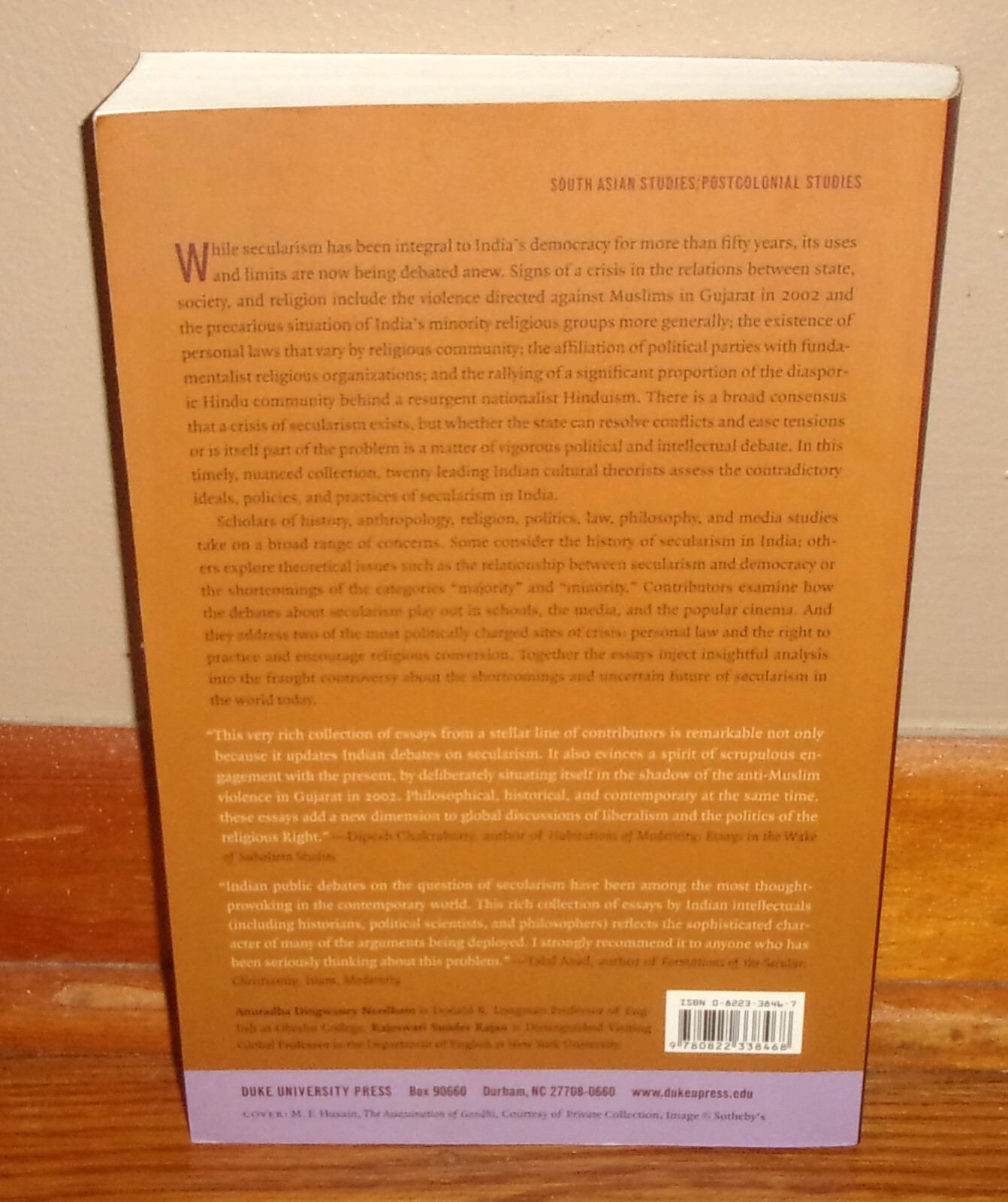 THE CRISIS OF SECULARISM IN INDIA-Edited by Needham & Rajan-SUPERB Out of Print!