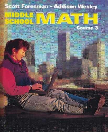 Middle School Math Course 3 (Scott – Hardcover, by Na – Very Good