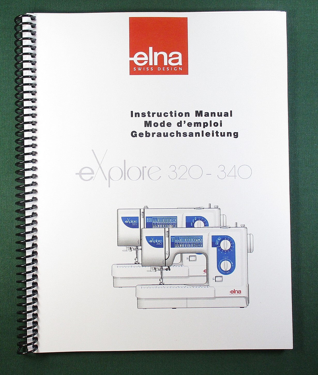 Elna Explore 320 340 Instruction Manual: 96 Pages & Protective Covers!