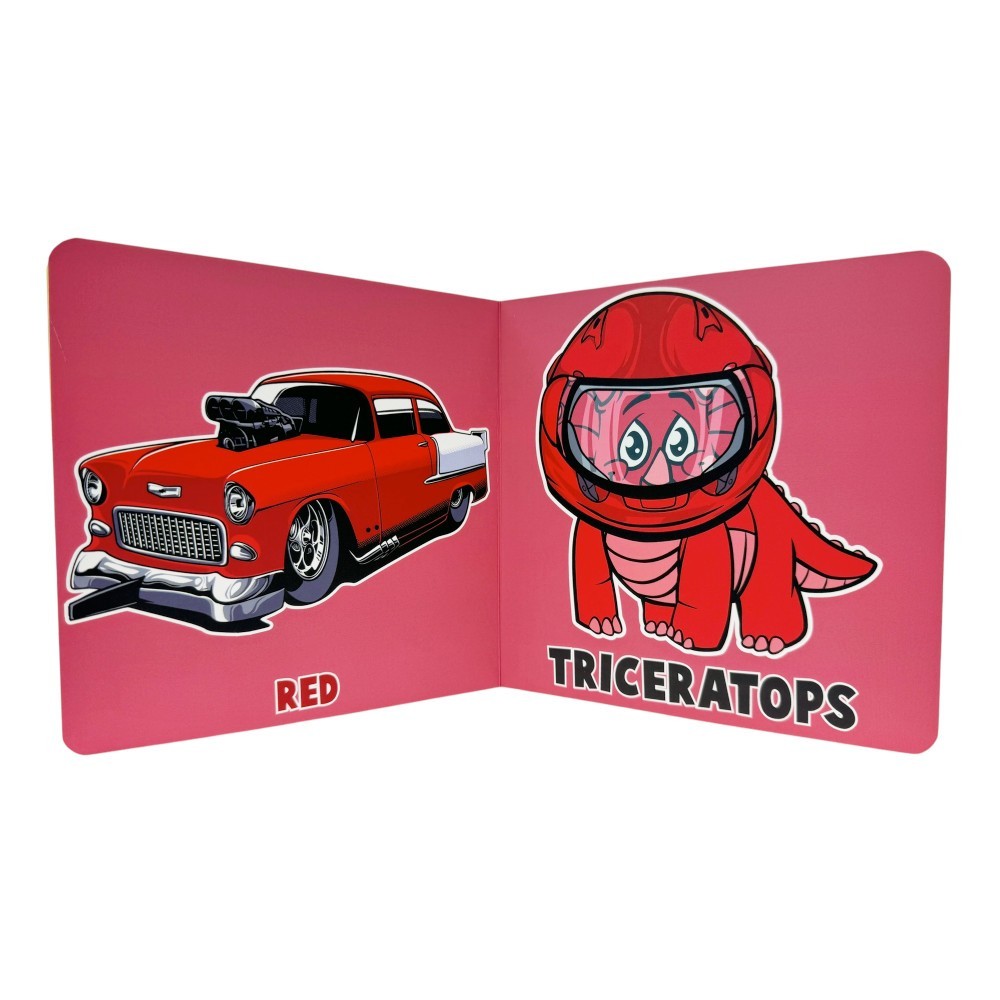 Dinosaurs and Race Cars Book (Baby, Children’s, Toddler Book)